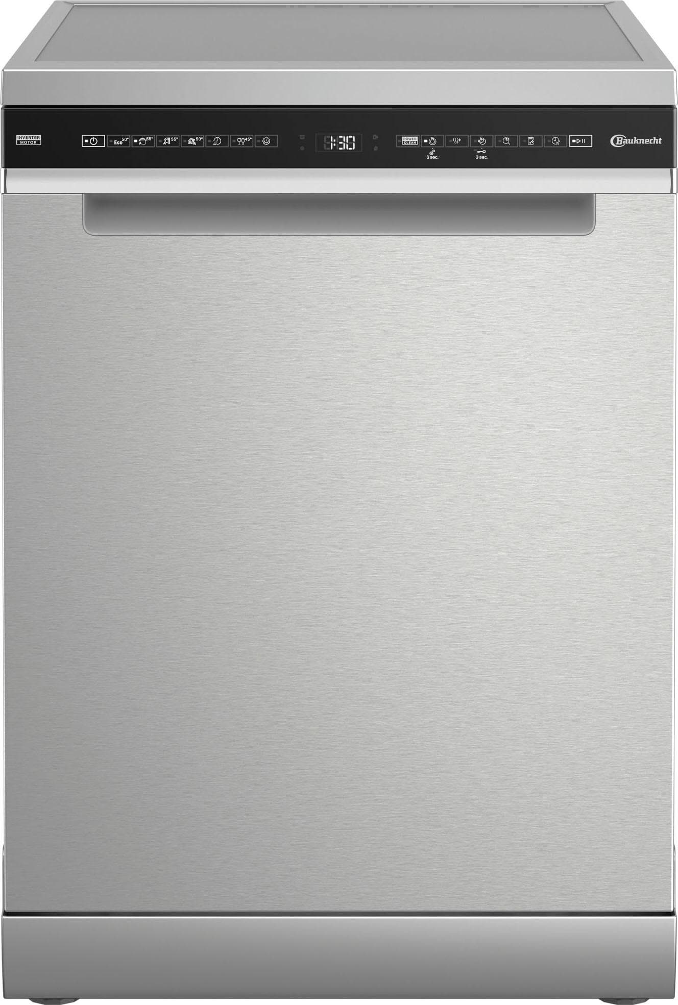 BAUKNECHT Standgeschirrspüler B7F HS51 X Silber Energieeffizienz B
