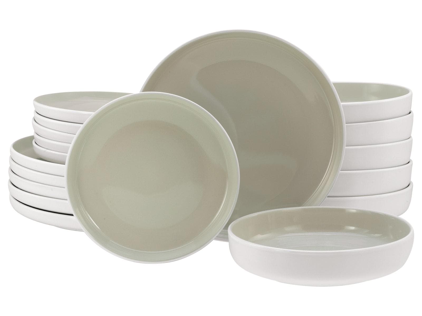 LEGER HOME BY LENA GERCKE Geschirr-Set Nayela 18-tlg. vanilla weiß Steinzeug