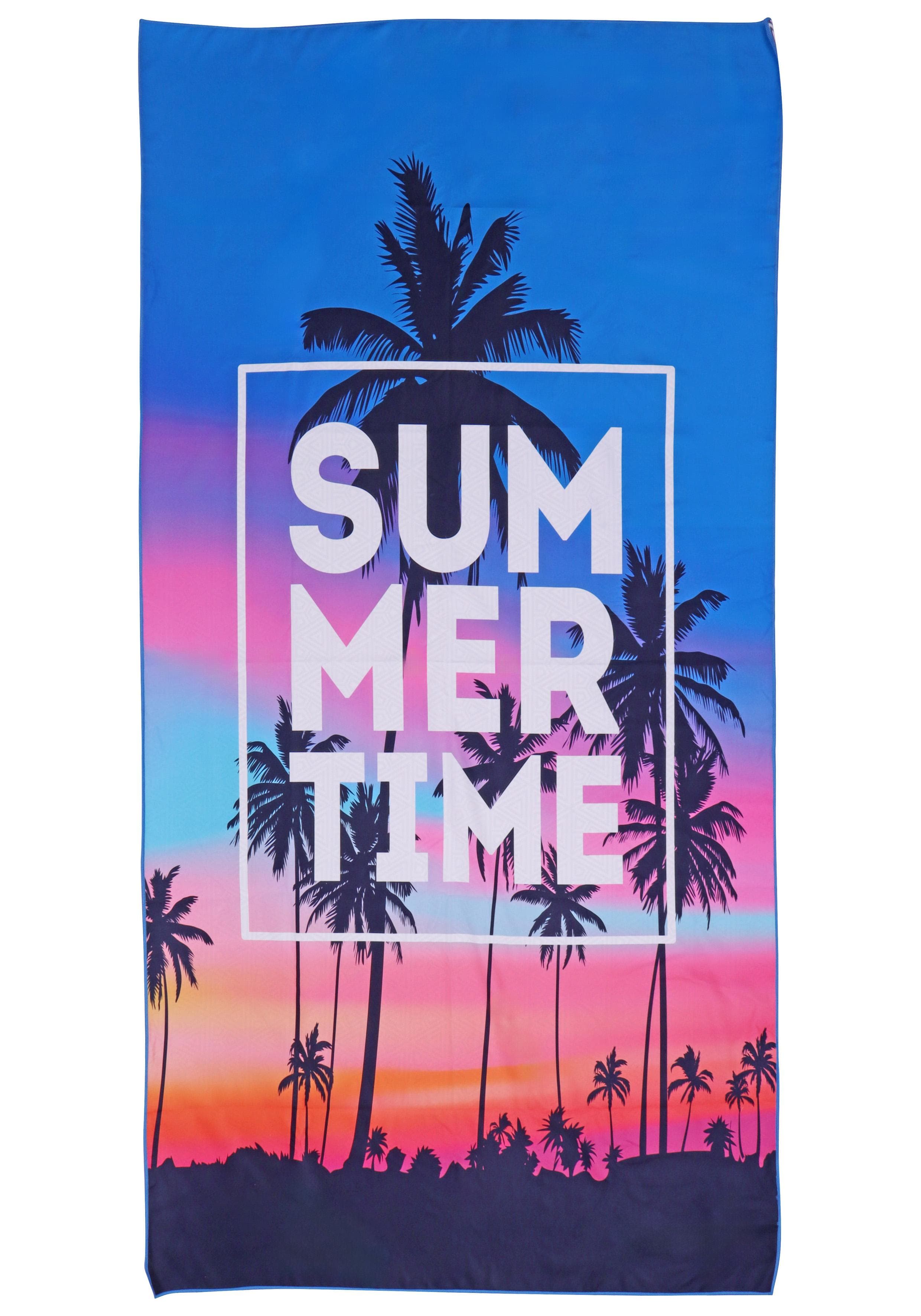 Capelli New York Strandtuch Blau Combo 80x160 cm