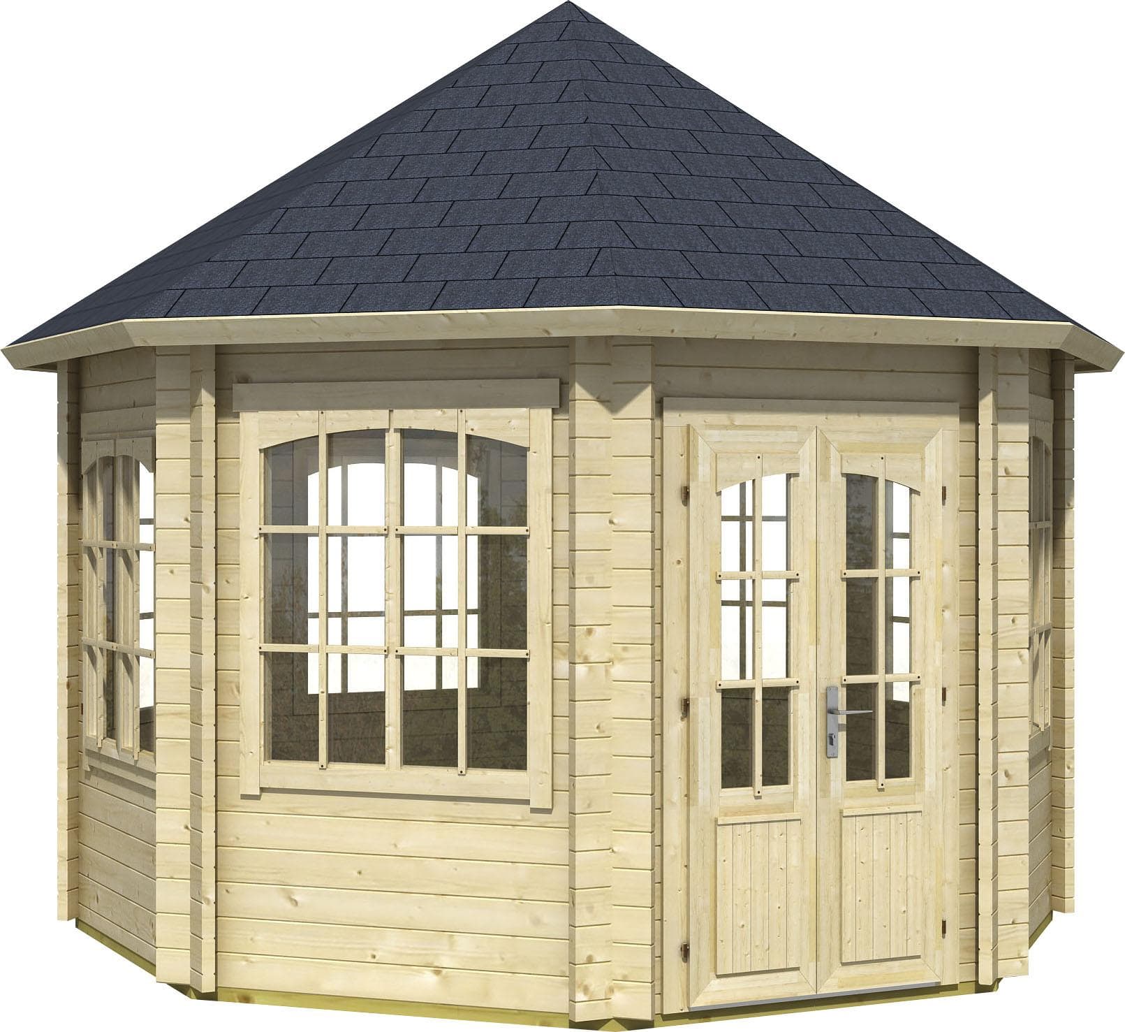 LASITA MAJA Jamaica Gartenpavillon Fichtenholz Achteckig Beige