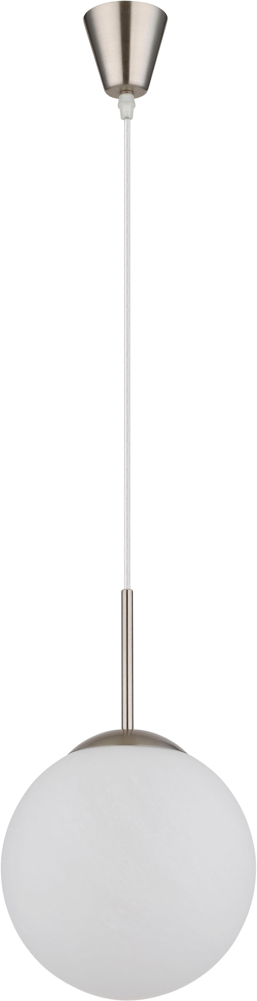 NOWA Pendelleuchte KOP Silber Glas Alabaster Optik