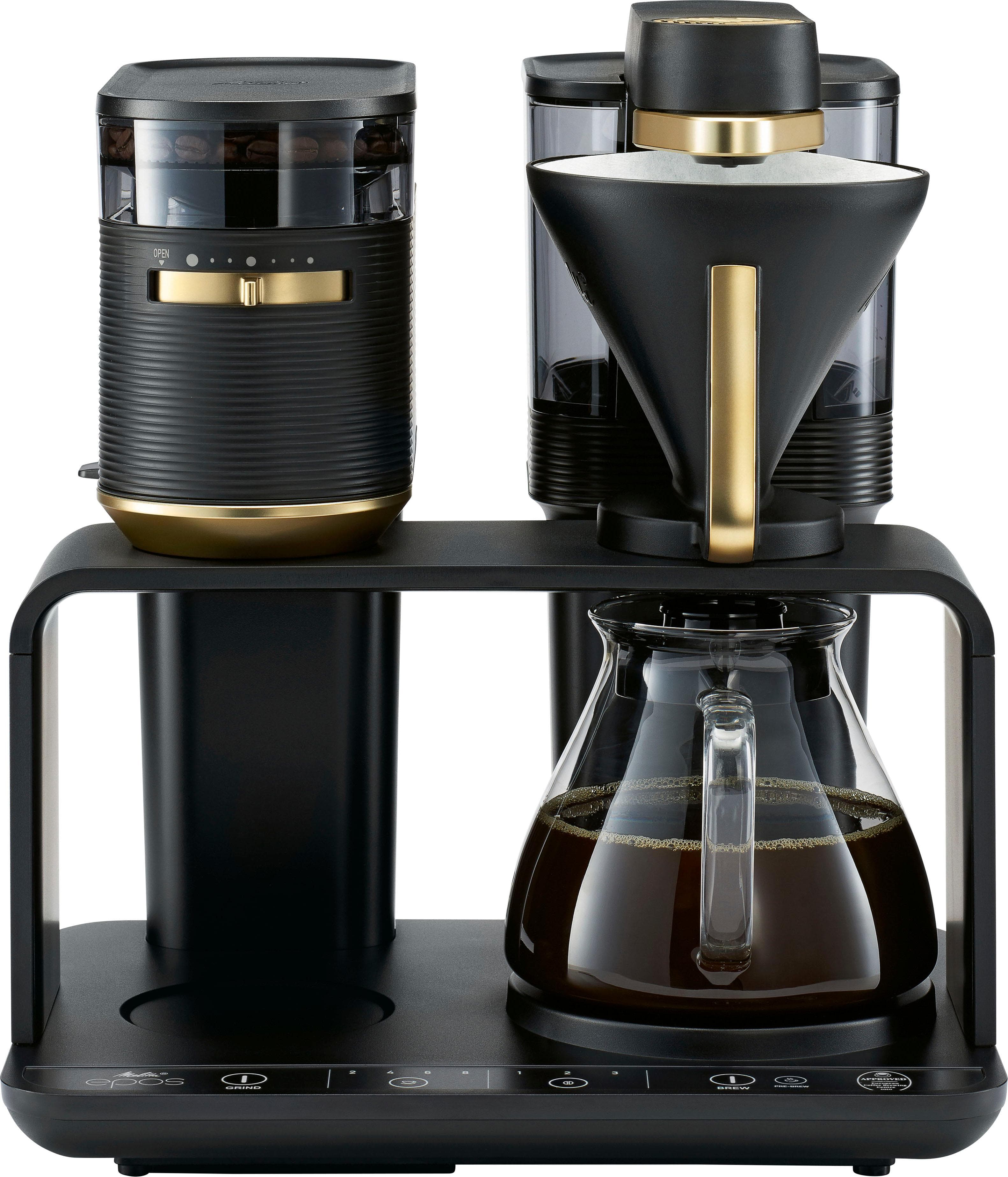 Melitta EPOS 1024-04 Kaffeemaschine mit Mahlwerk schwarz/gold 1l