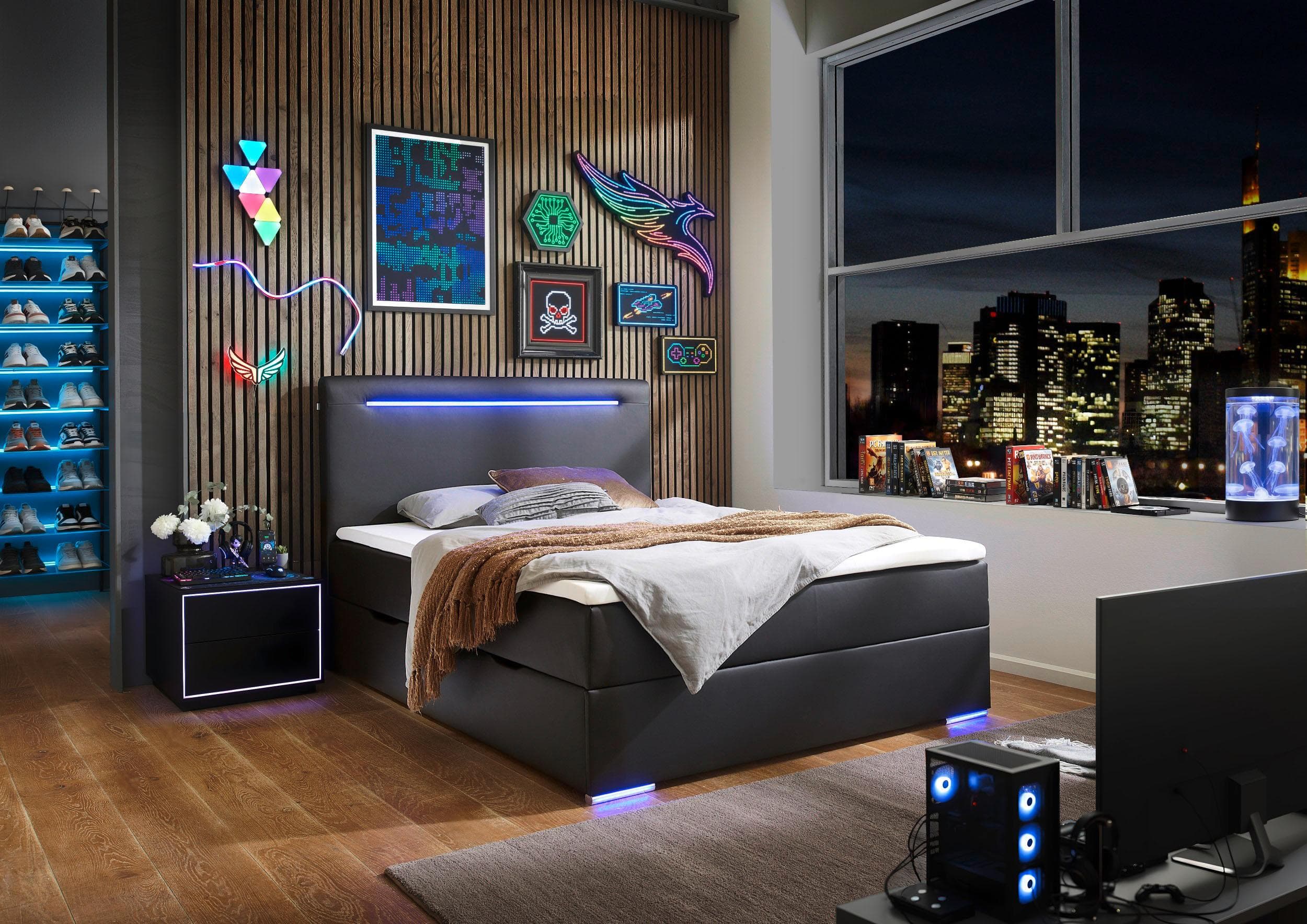 Boxbett Candela 2 Schwarz Taschen-Federkernmatratze