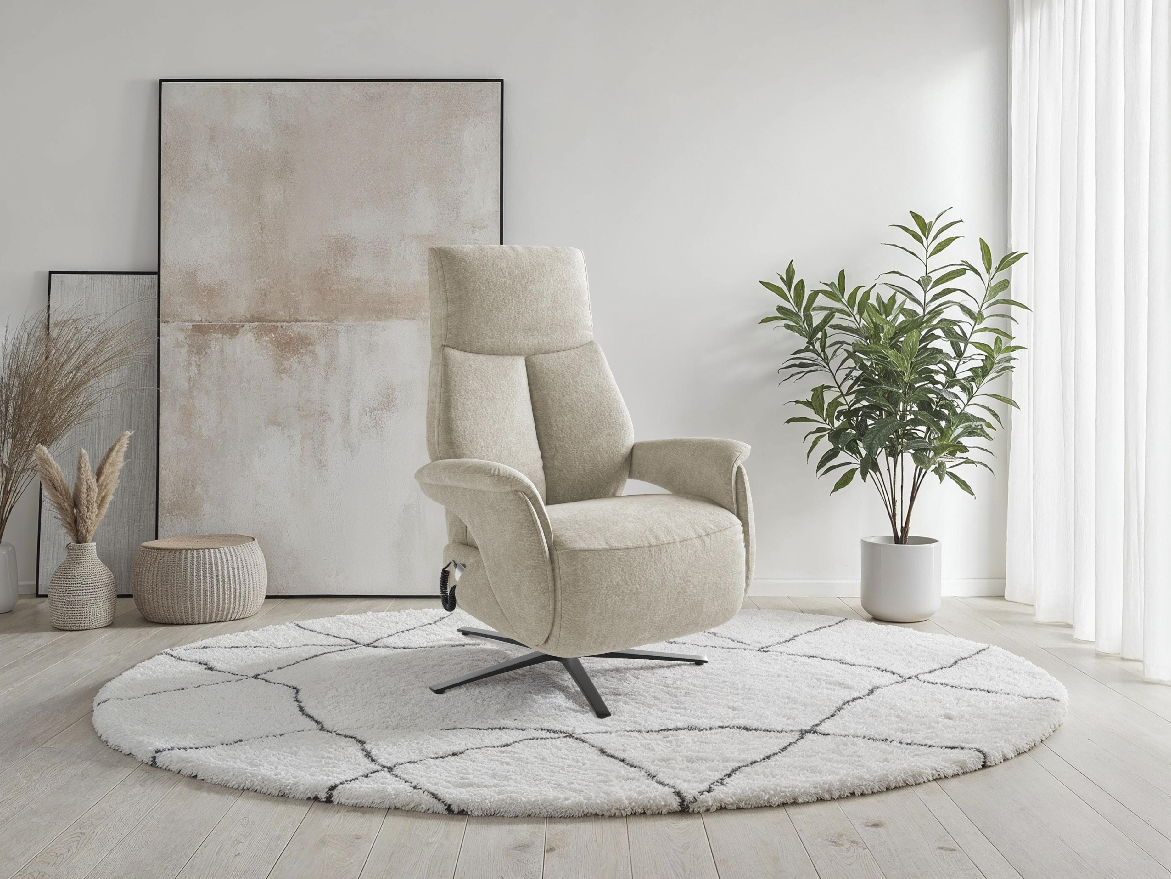 SIT & MORE TV Lazy Sessel Elektrisch Verstellbar Silber