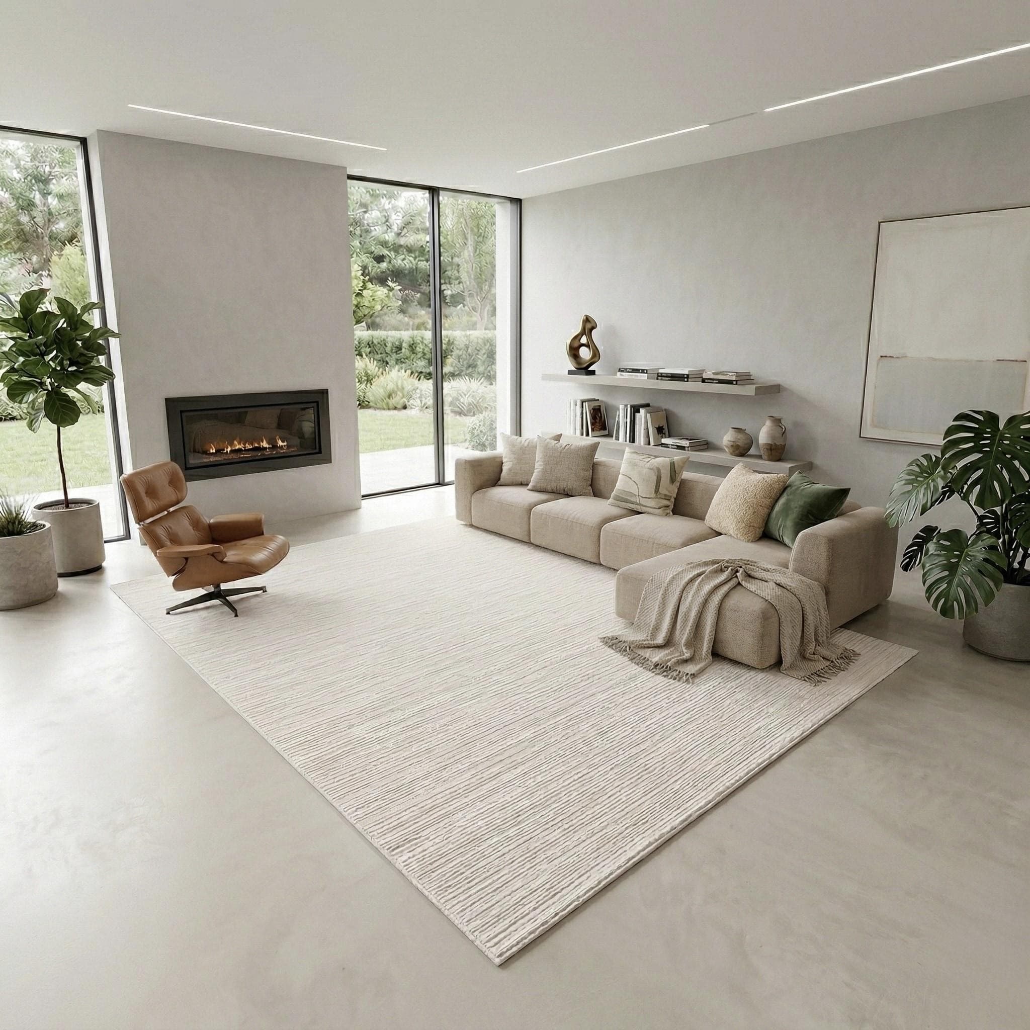 Teppich SEHRAZAT LIMA Creme Kurzflor 240x340 cm
