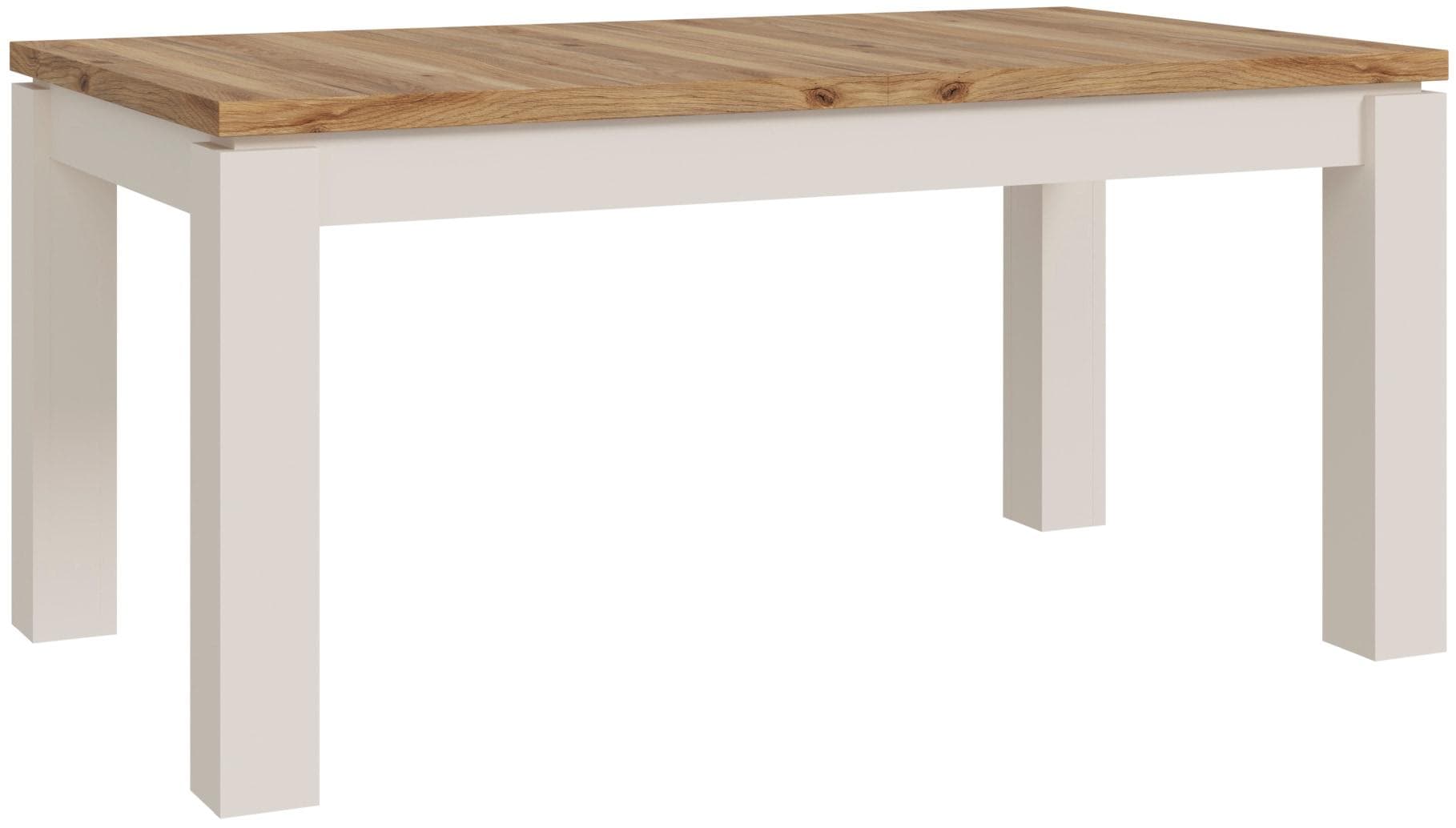 FORTE Esstisch Oak Squere Ausziehbar Beige Braun Holzoptik