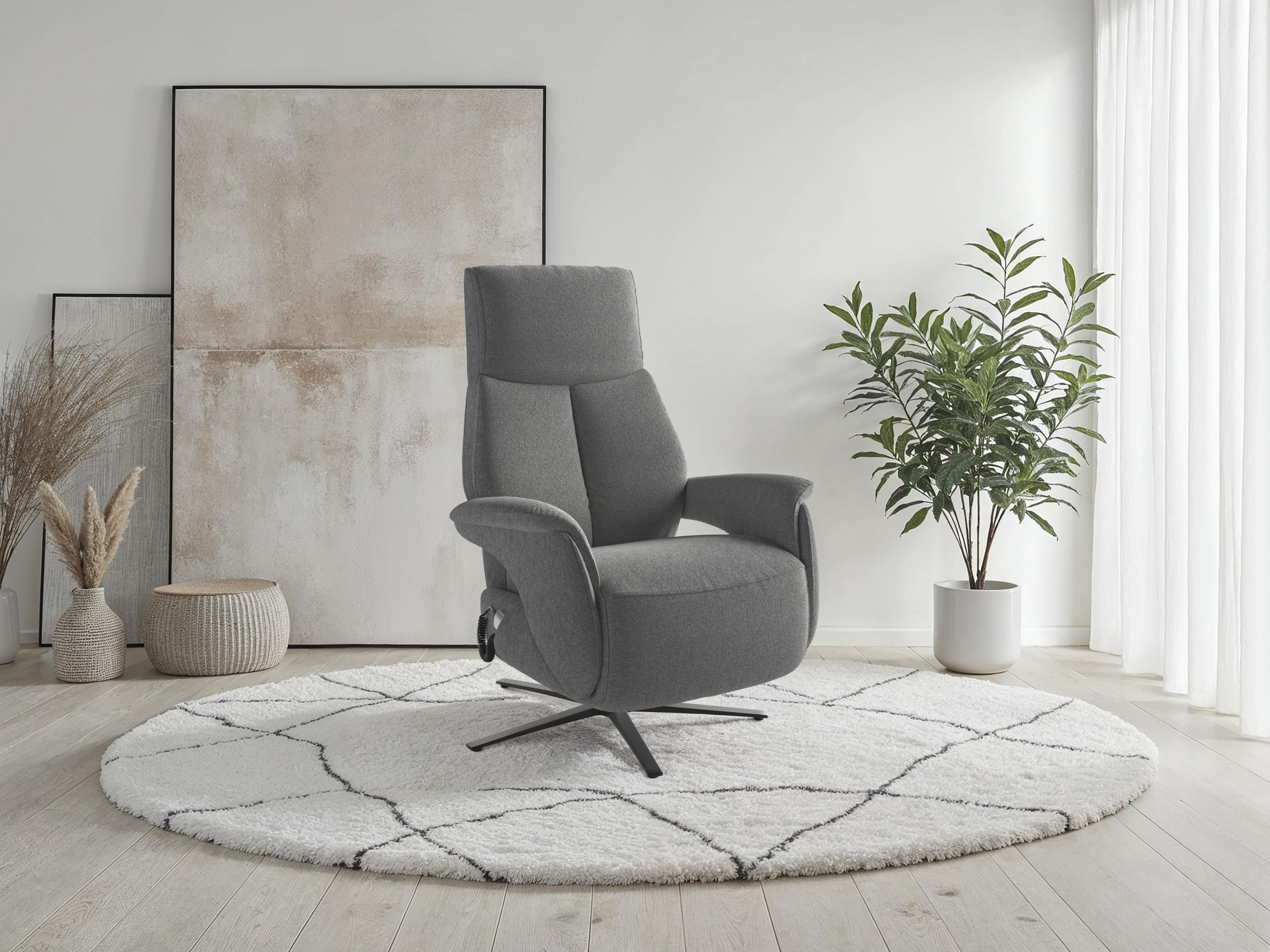 SIT & MORE TV Lazy Sessel elektrisch verstellbar Anthrazit