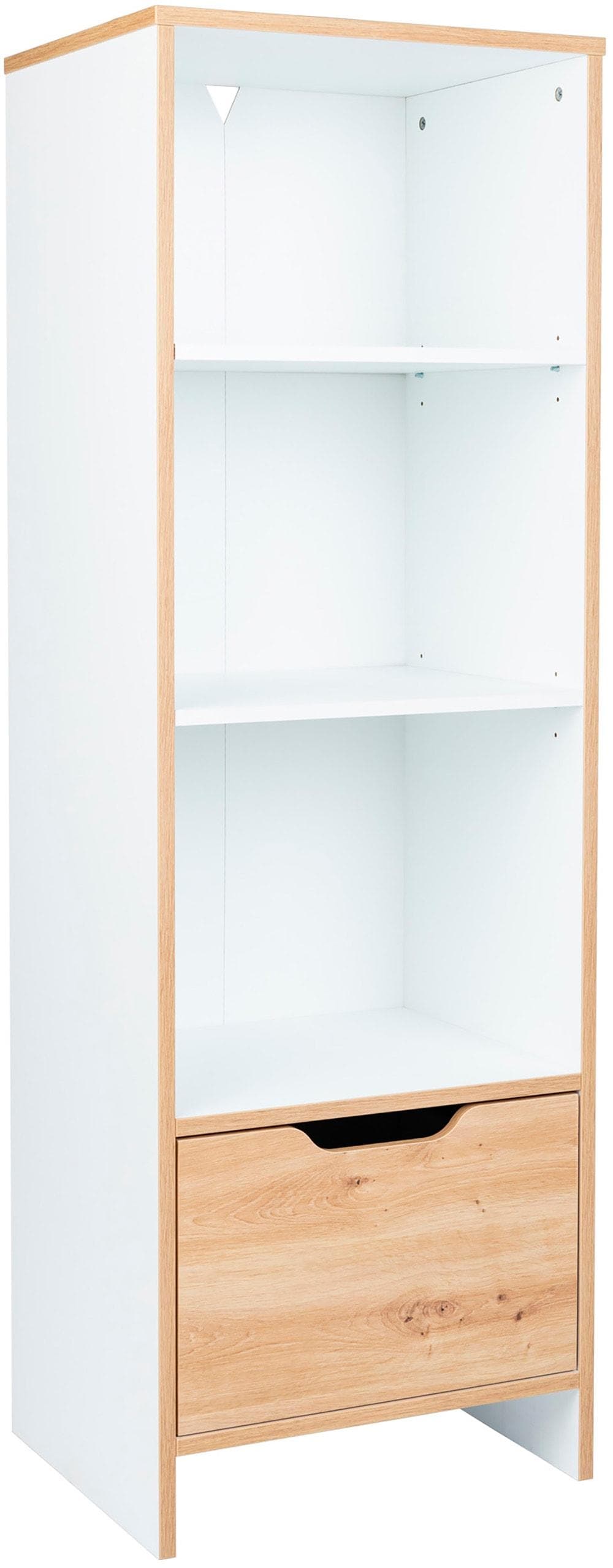 Arthur Berndt Standregal Maxim mit Schubkasten Weiß/Braun