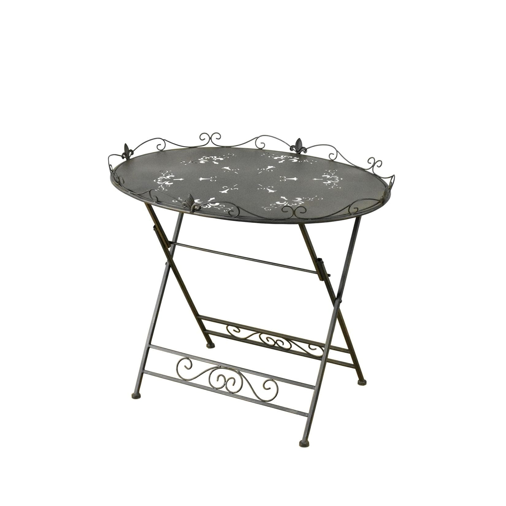 HTI-Living Beistelltisch Rostoptik Lily Metall Garten