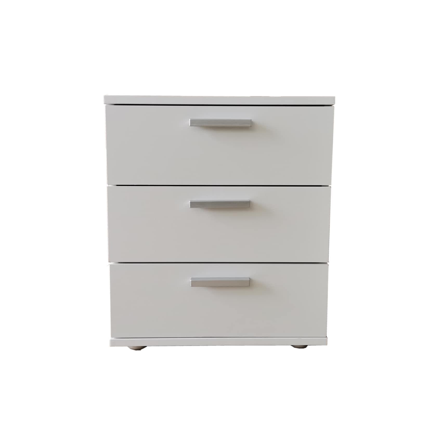HTI-Living Nachtschrank Nina Weiß 3 Schubladen