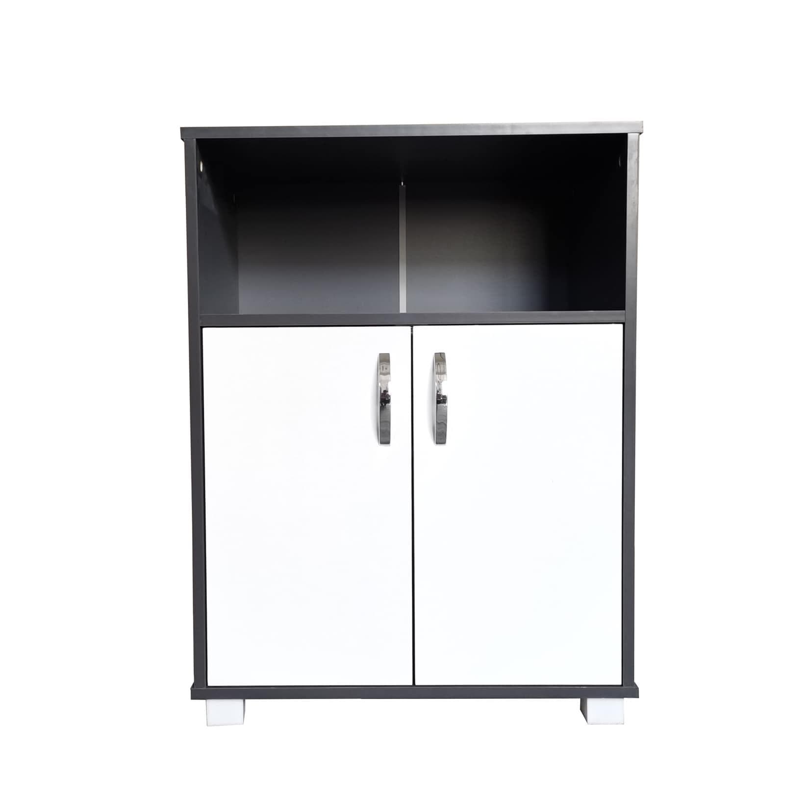HTI-Living Hochschrank Küchenschrank Grau/Weiß Blanca