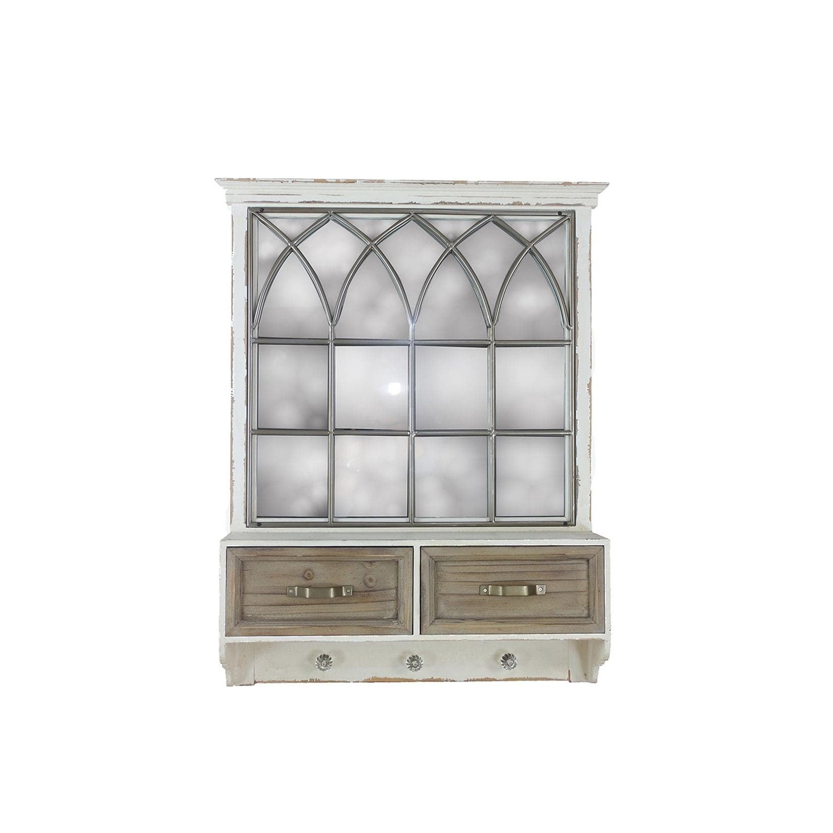 HTI-Line Garderobe Valja mit Spiegel Shabby Look Weiß