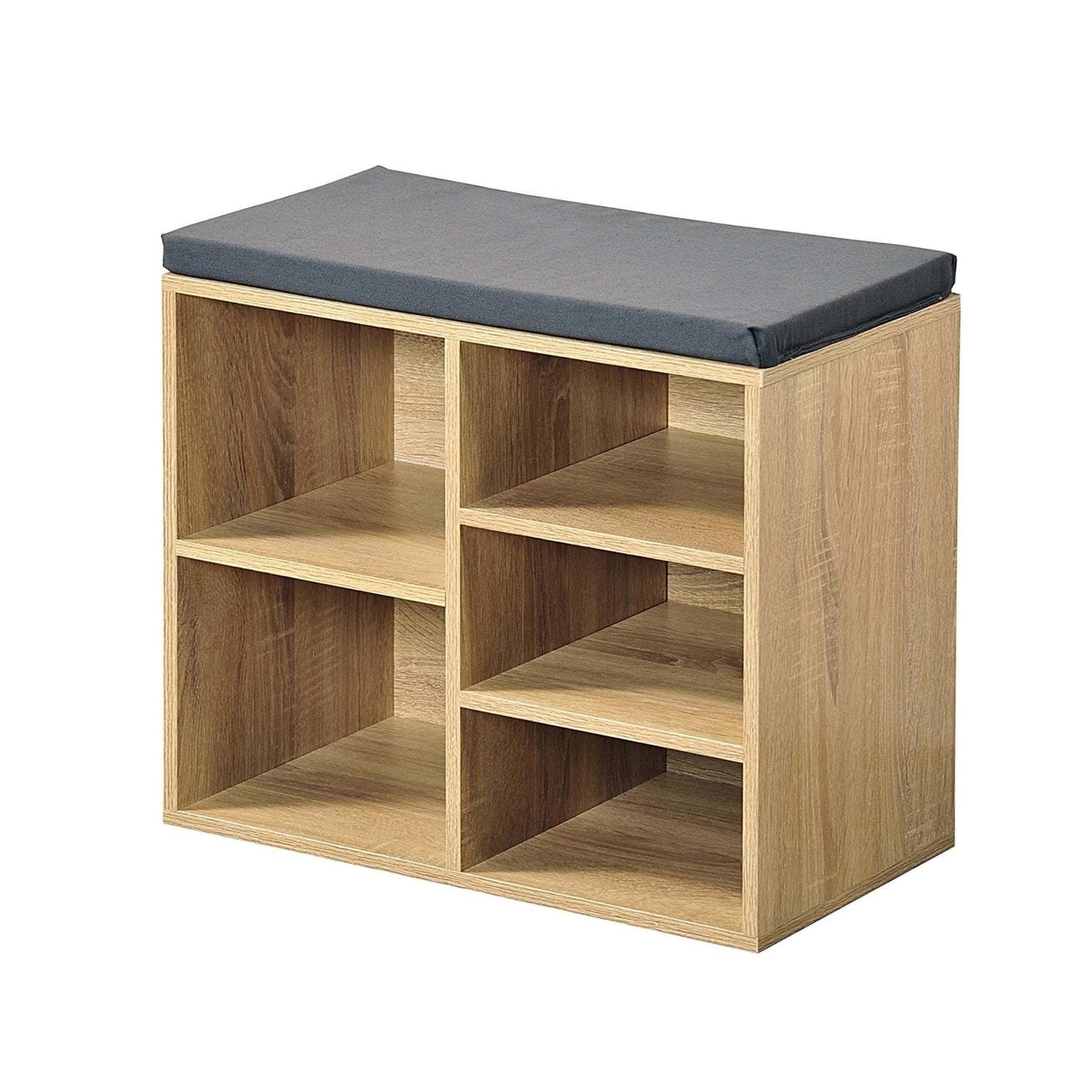 HTI-Living Garderobenbank 5 Fächer mit Sitzkissen Sonoma
