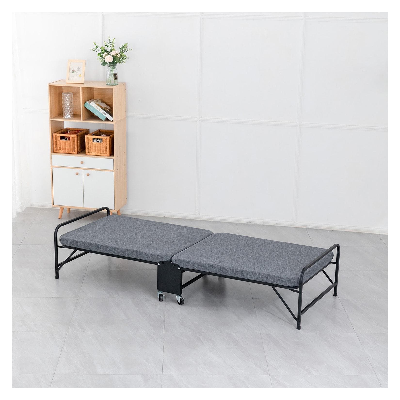 HTI-Living Gästebett Grau Klappbar 70x190 cm