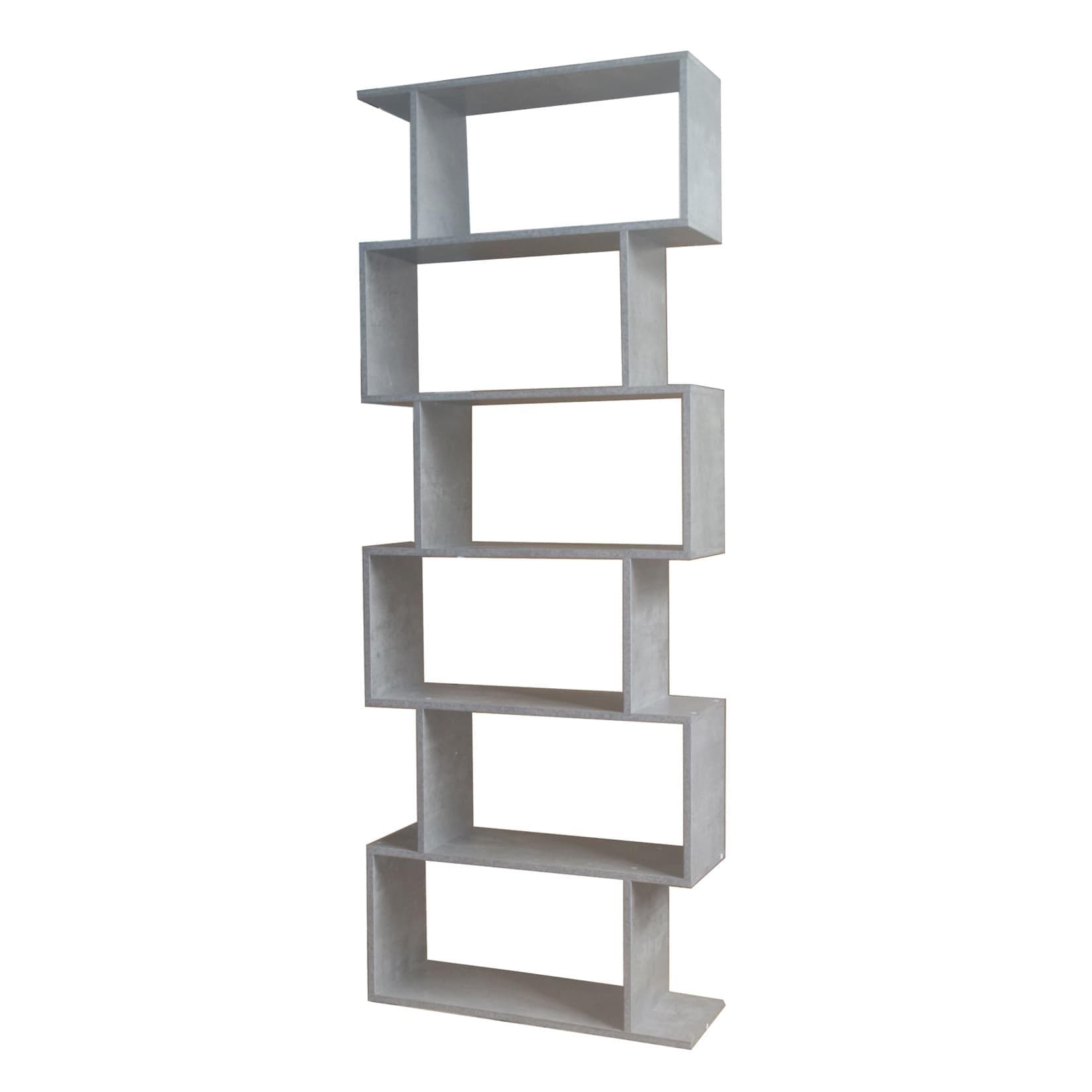 HTI-Living Bücherregal Thekla Beton 6 Fächer Standregal Raumteiler