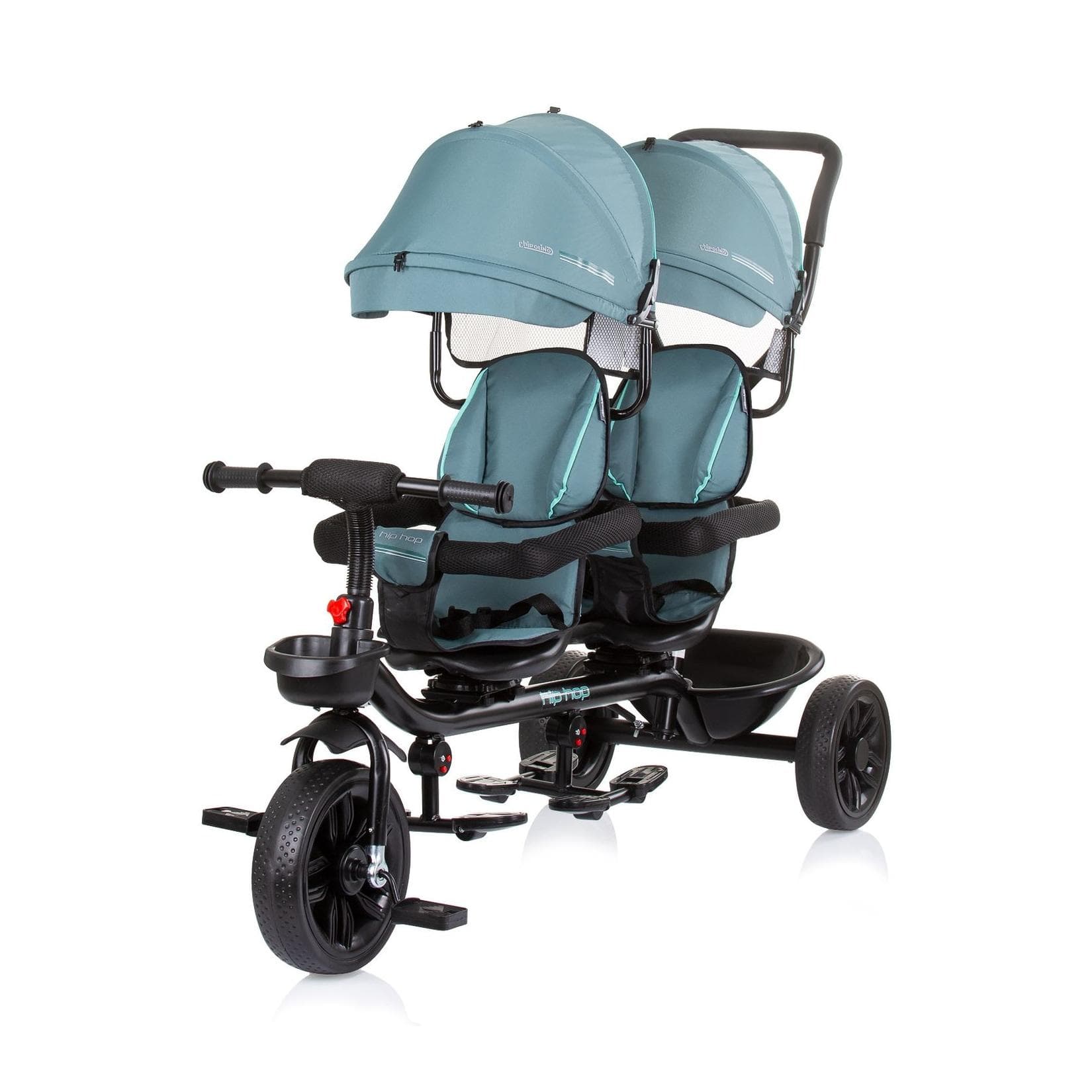 Chipolino Dreirad Geschwisterdreirad Tricycle Hip Hop Türkis 360° drehbar