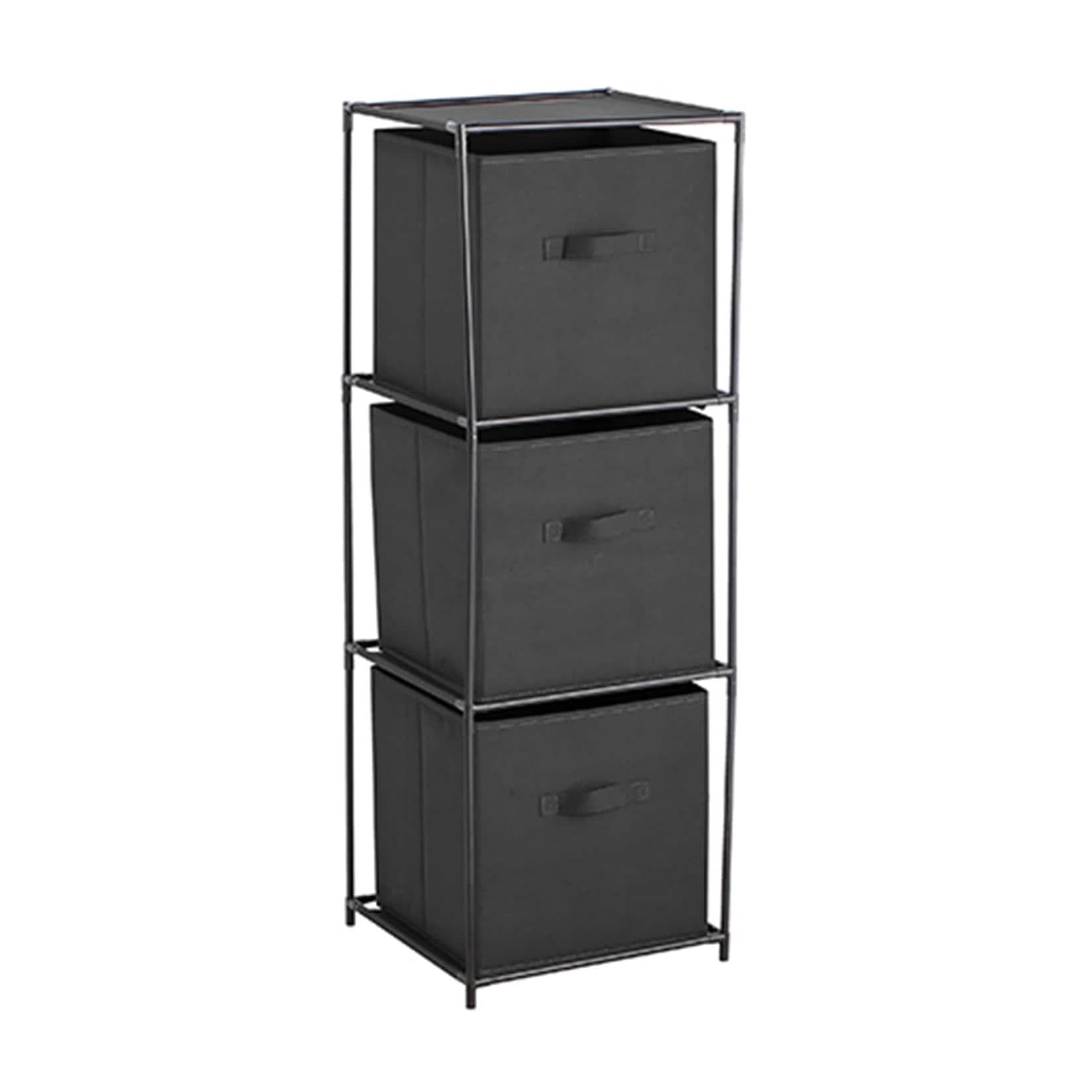 Axentia Standregal mit 3 Aufbewahrungsboxen