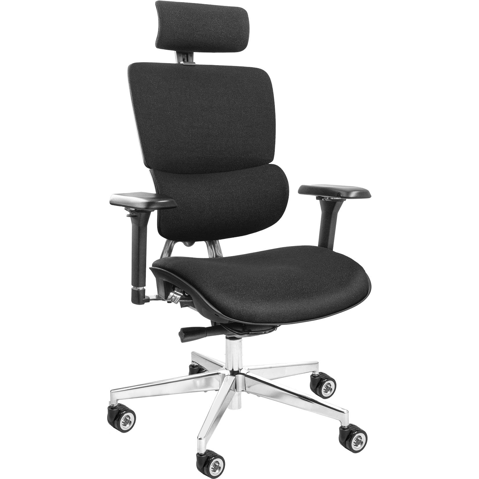 CLOUVOU Bürostuhl Ergonomisch Schwarz 150kg Tragfähigkeit 4D Armlehnen
