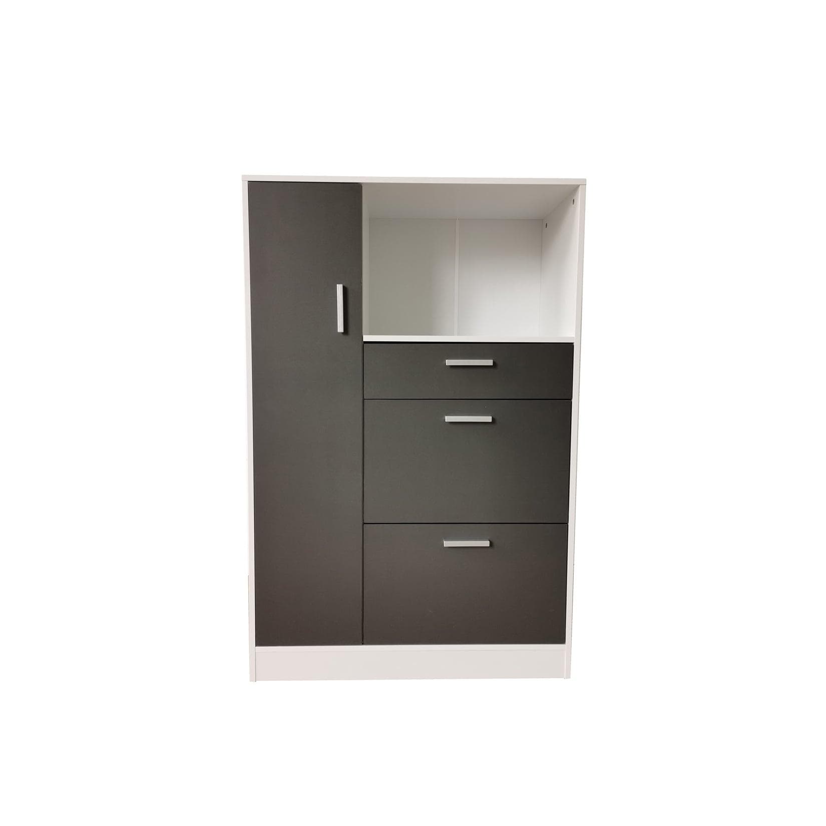 HTI-Living Küchenschrank Weiß-Grau Blanca L mit 4 Fächern