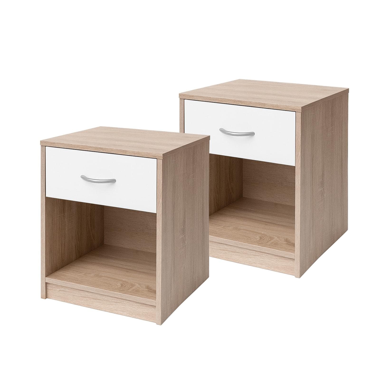 HTI-Living Nachtschrank 2er-Set Nina Weiß Modern