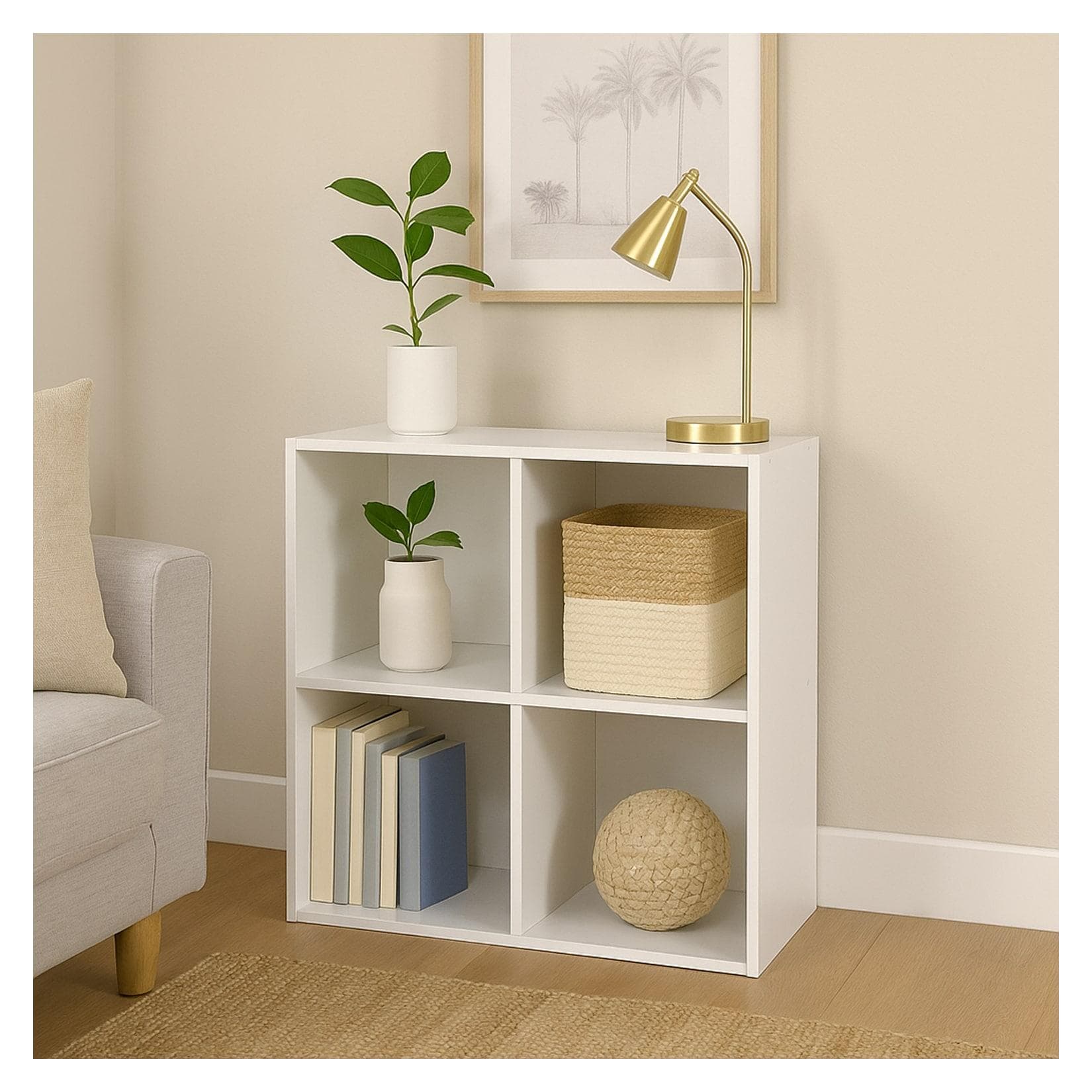 HTI-Living Standregal Thekla Weiß 4 Regalfächer