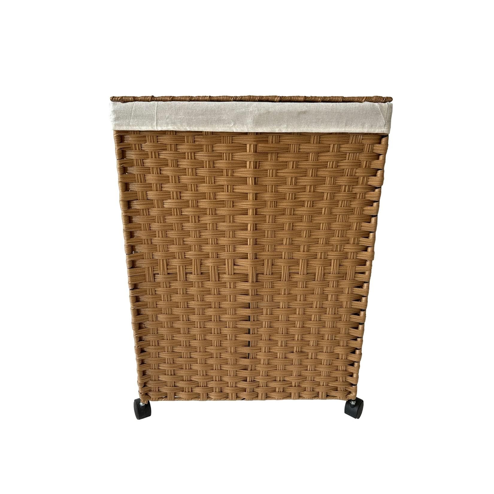 HTI-Living Wäschekorb 40L Polyrattan mit Rollen und Deckel