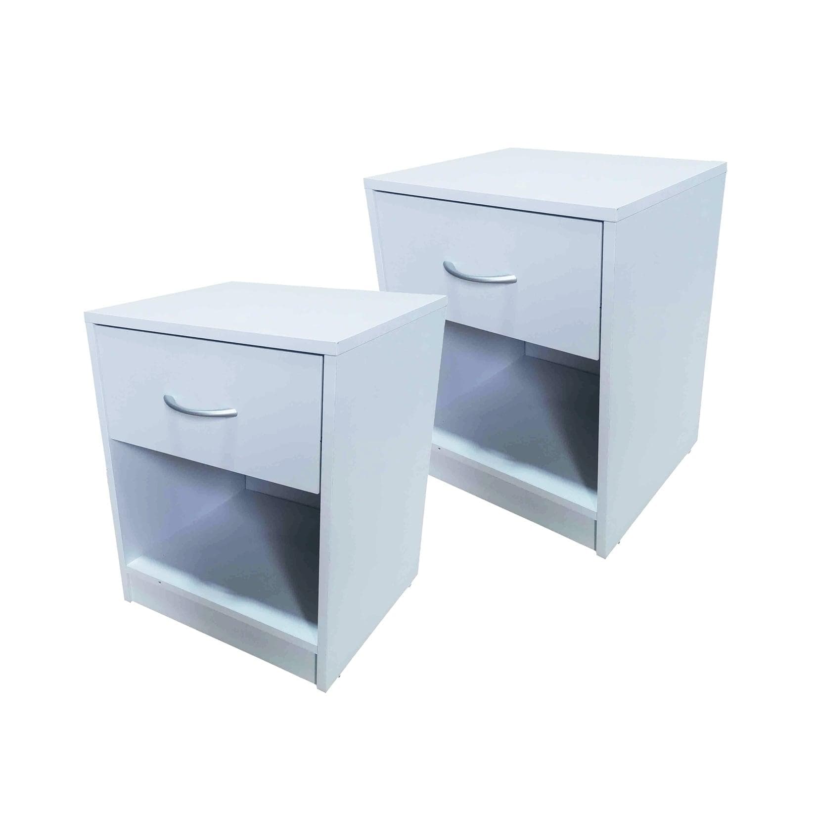 HTI-Living Nachtschrank mit 1 Schublade 2er-Set Nina Weiß