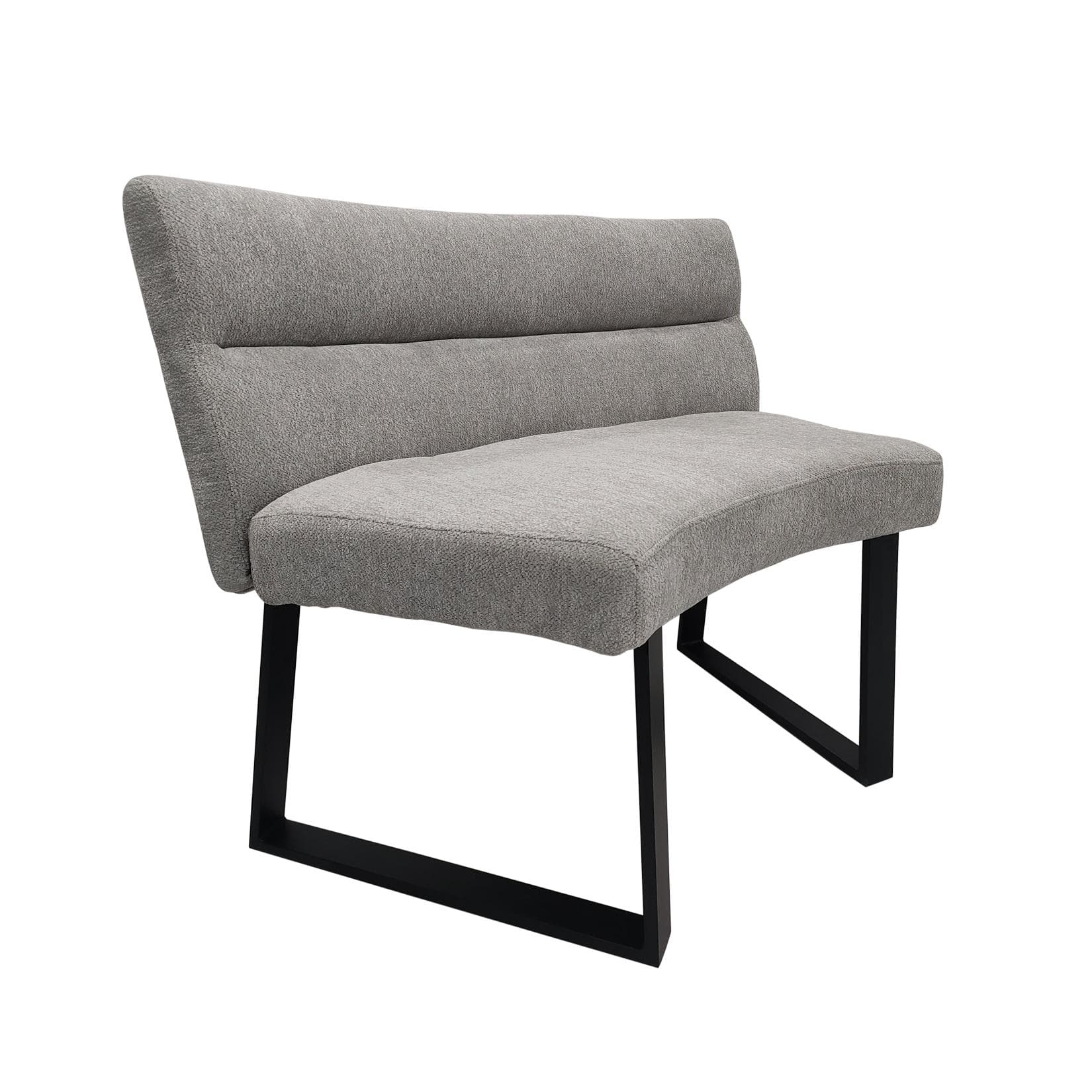 HTI-Living Runde Bank Liron - Gepolsterte Sitzbank mit Chenille-Optik