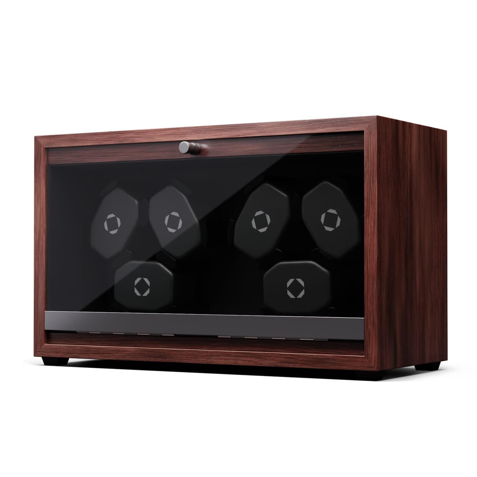 Klarstein Brienz 6 Uhrenbeweger Holz-Optik Walnuss mit LED