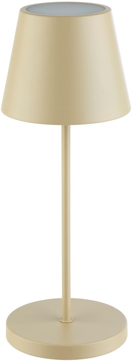 APS LED Tischleuchte MERLE Kabellos Beige Gold IP54