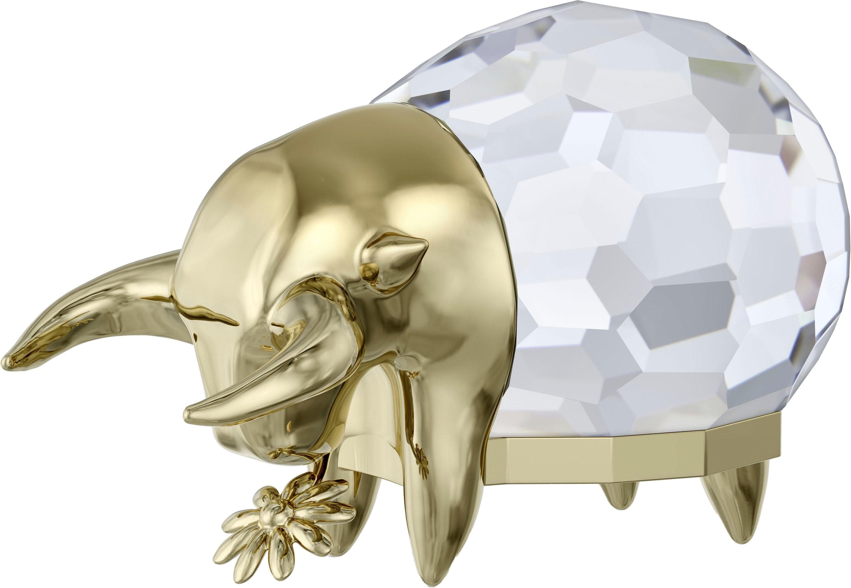 Swarovski Kristallfigur Zodiac Stier Deko Figur Gold Weiss