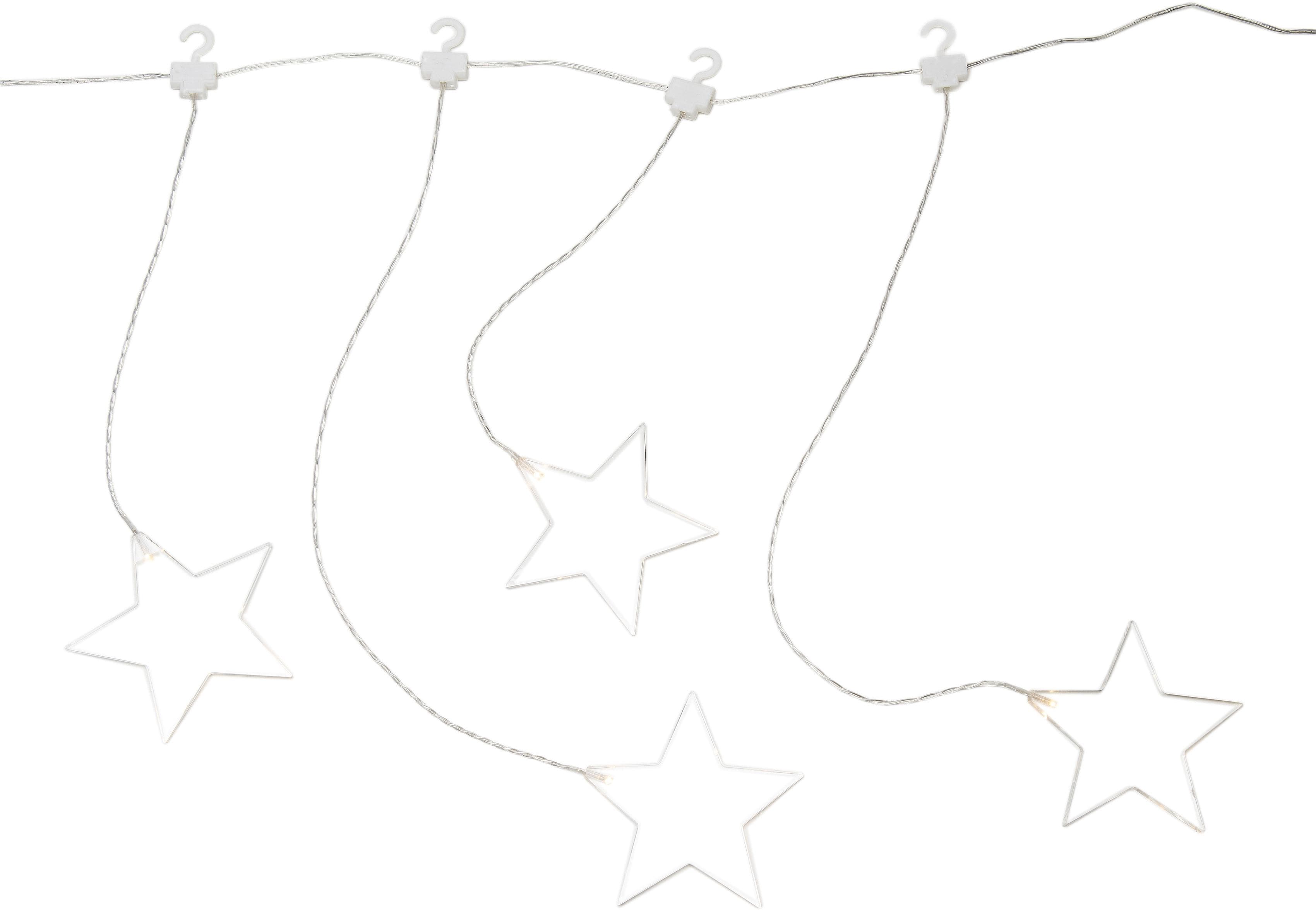 KONSTSMIDE LED-Lichtervorhang Weihnachtsdeko 8 Plexisternen