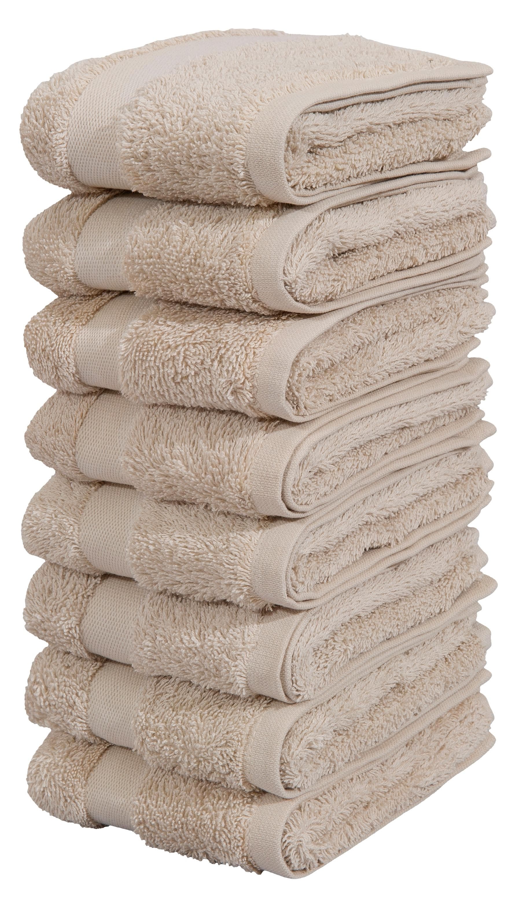 OTTO HOME Gästehandtücher Set 8-tlg. Creme Walkfrottee