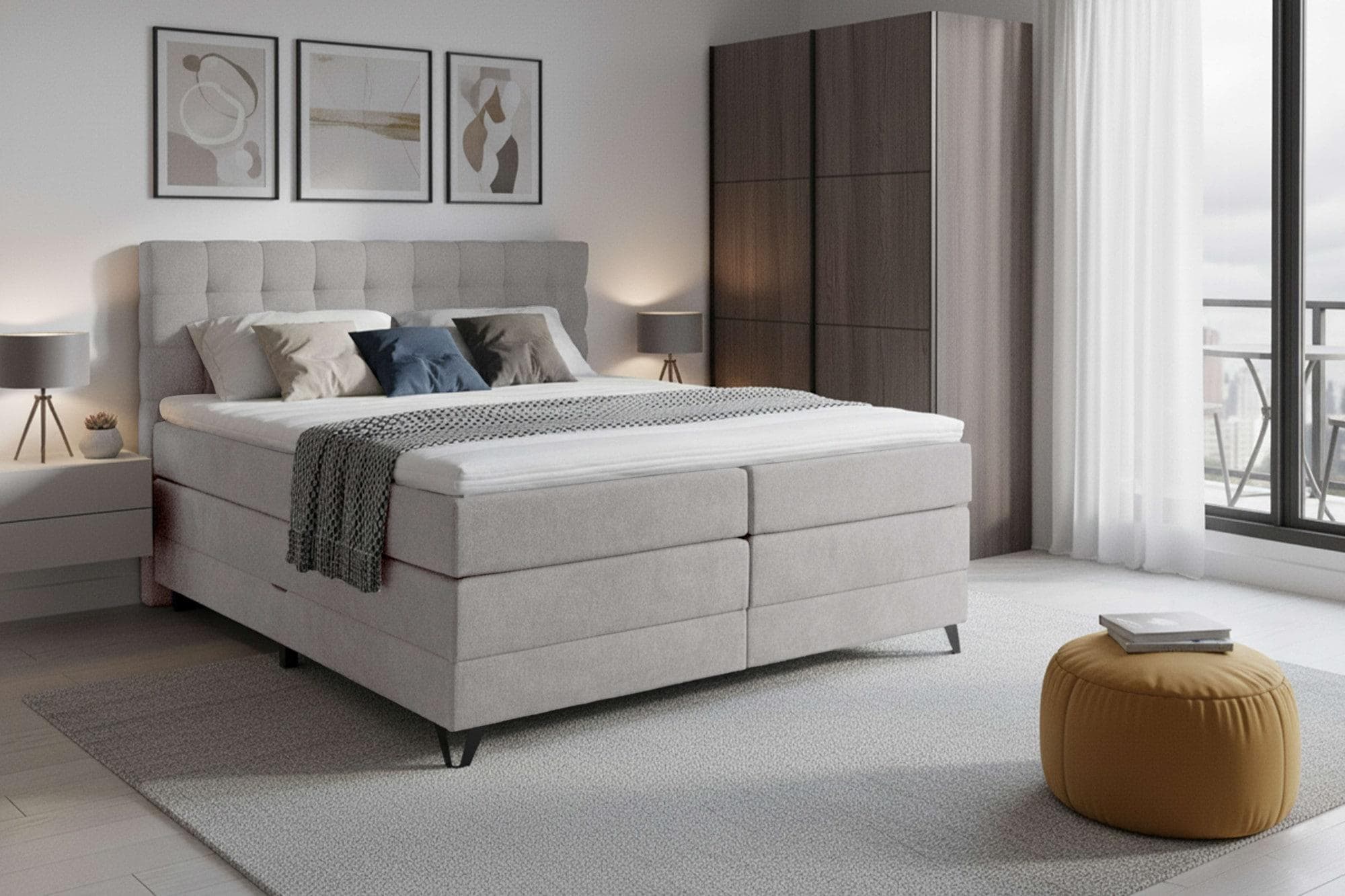 HOME AFFAIRE Boxspringbett Ilona Doppelbett Federkern