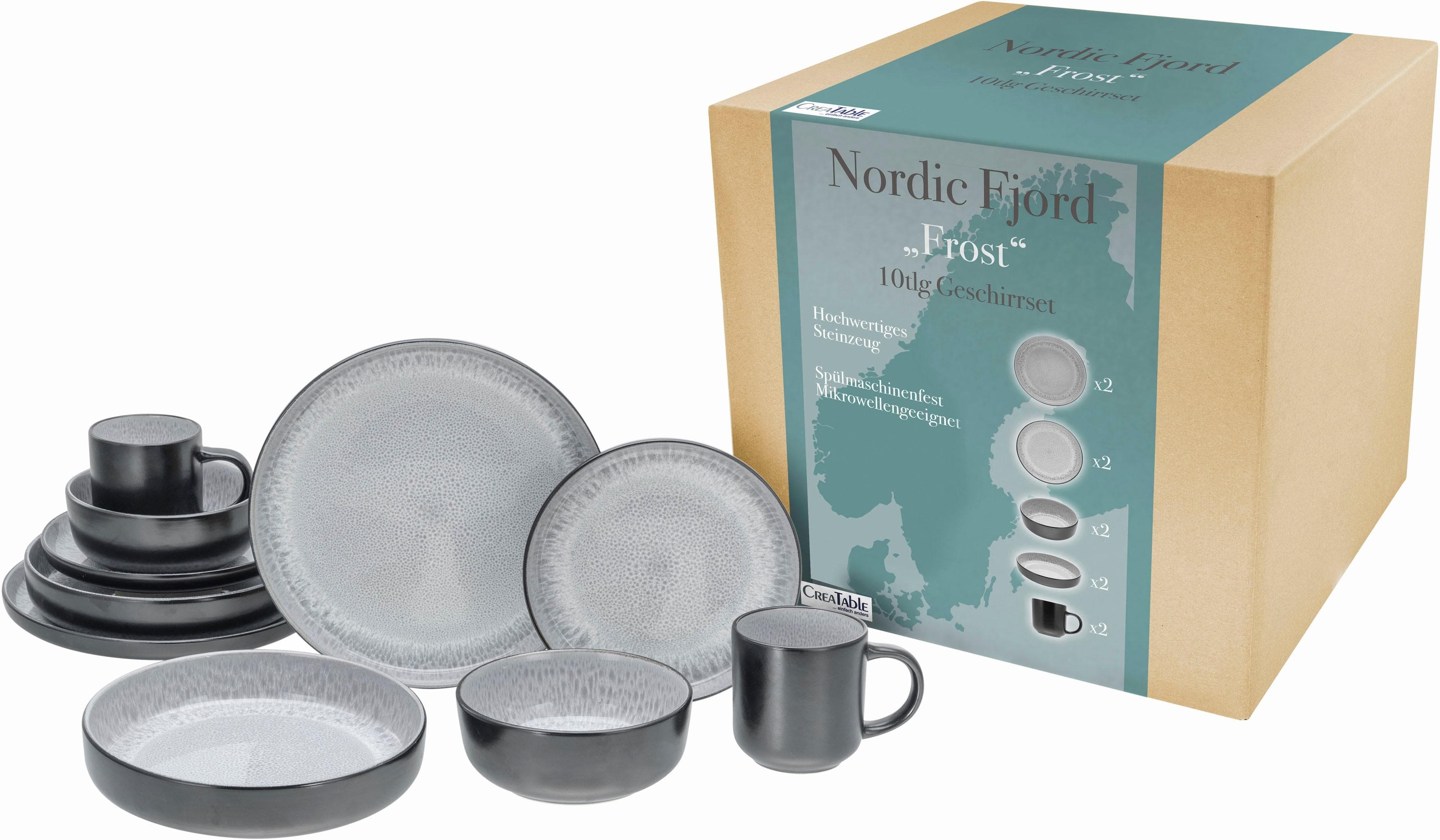 Creatable Kombiservice Nordic Fjord Frost Hellgrau 10-teilig