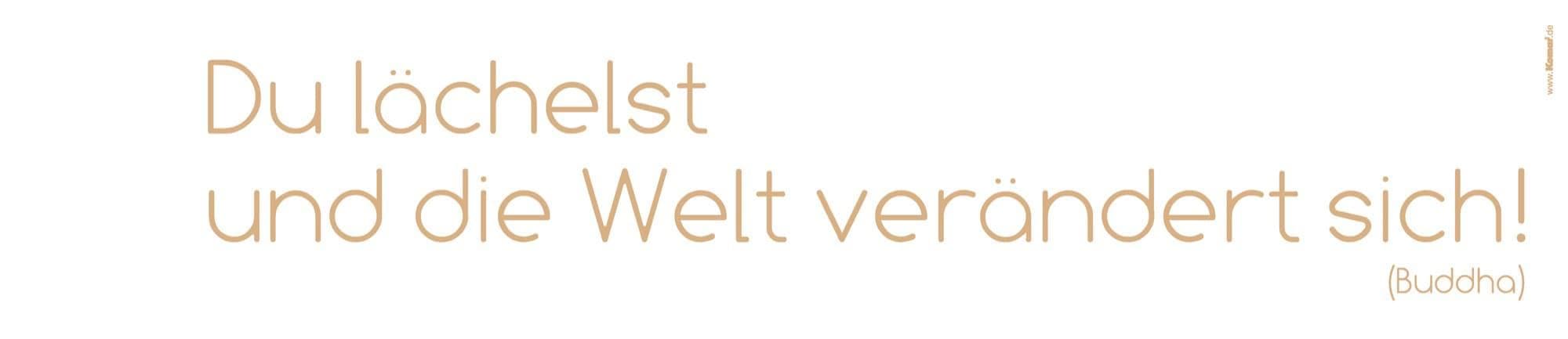 KOMAR Wandtattoo "Du lächelst..." Grau Selbstklebend