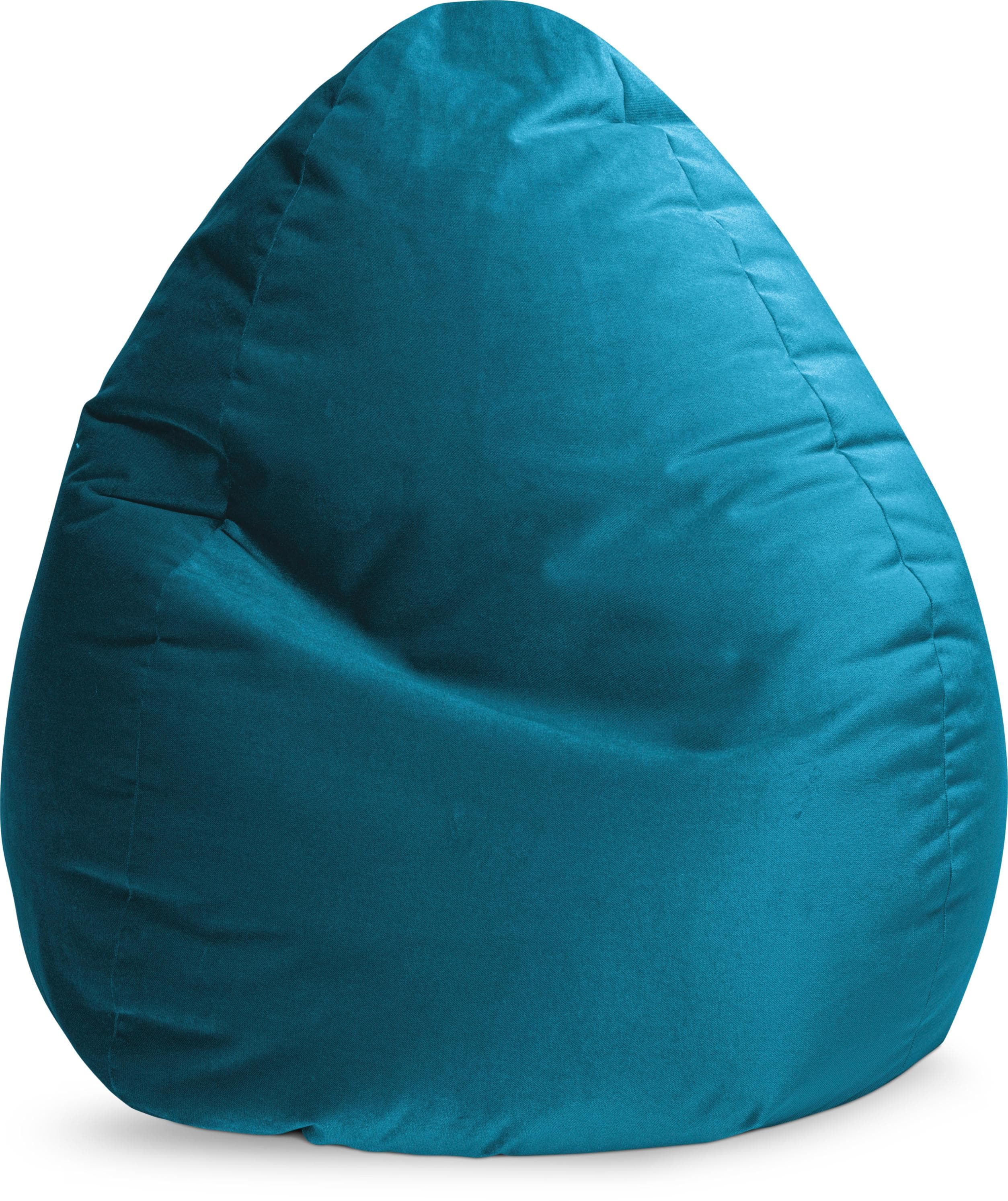Sitzsack Marla XXL 300 Liter Samt-Optik Petrol Polyester