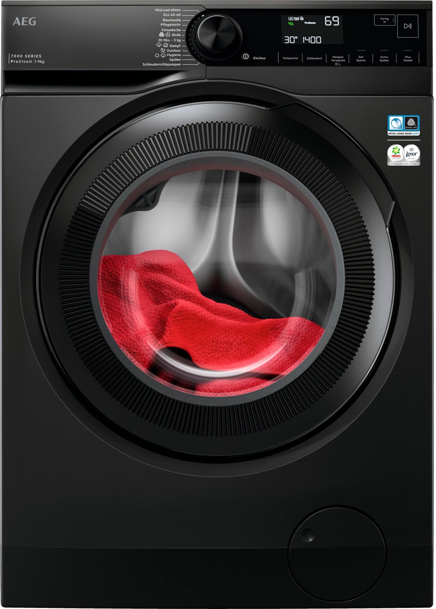 AEG Waschmaschine LR7FS75490 ProSteam Schwarz