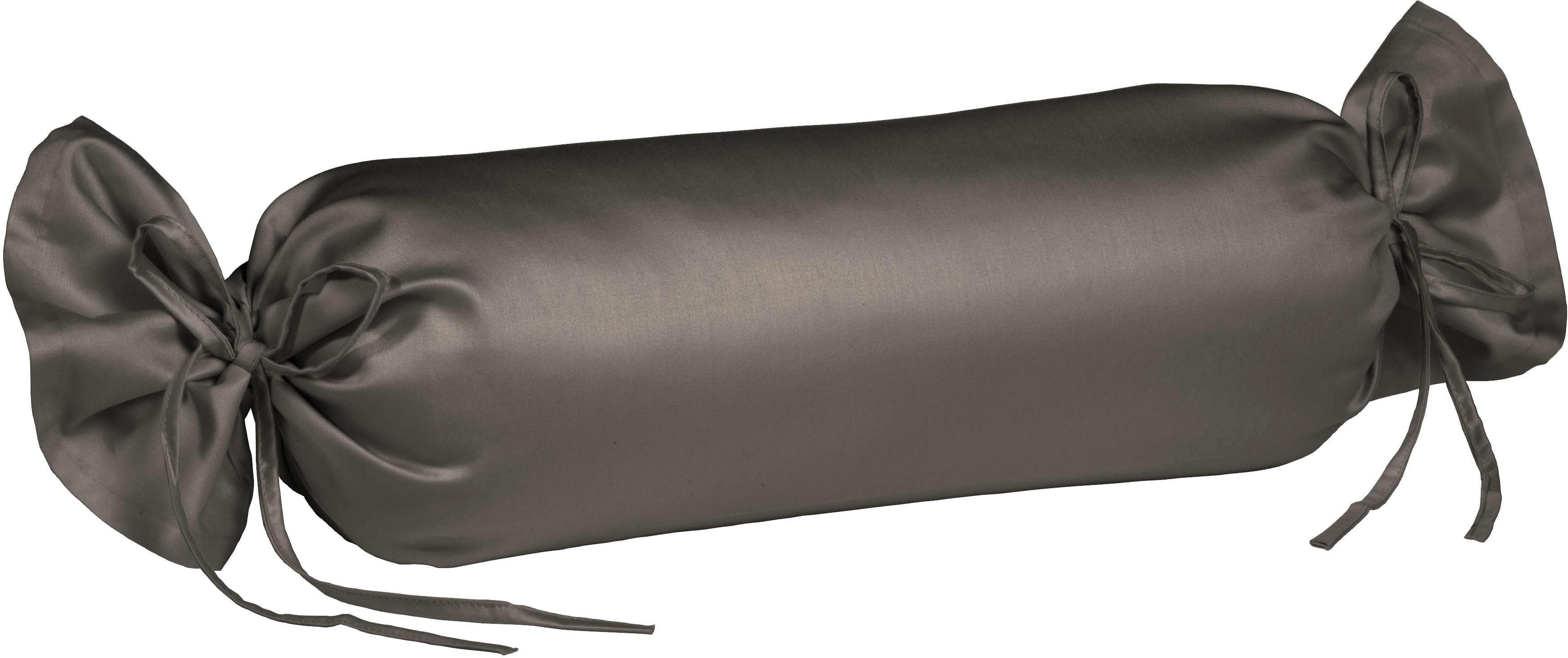 Fleuresse Nackenrollenbezug Colours Espresso Mako-Satin 100% Baumwolle