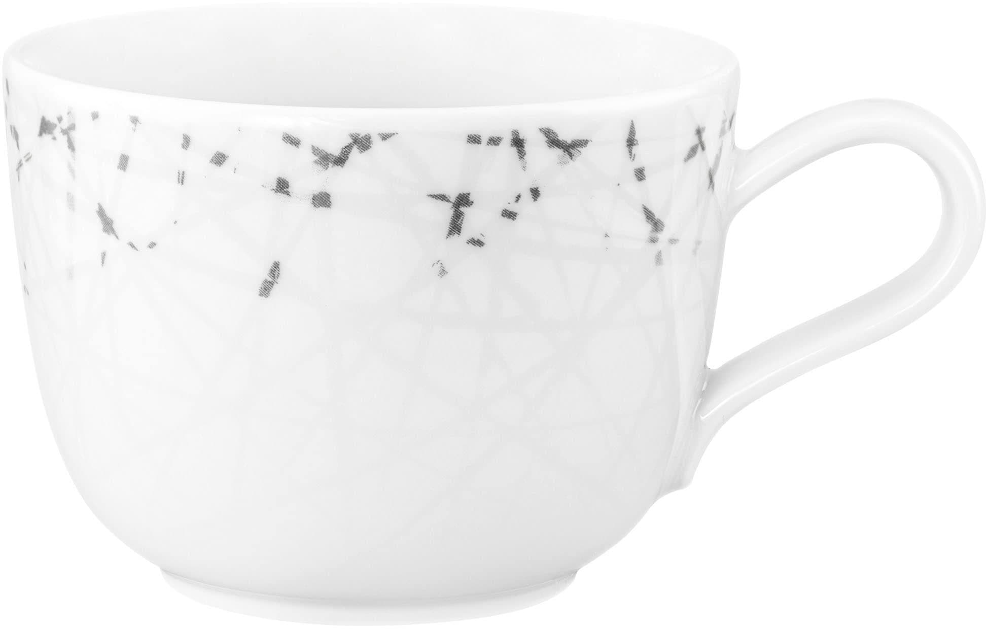 Seltmann Weiden Tasse Liberty Brace Weiß Grau Porzellan