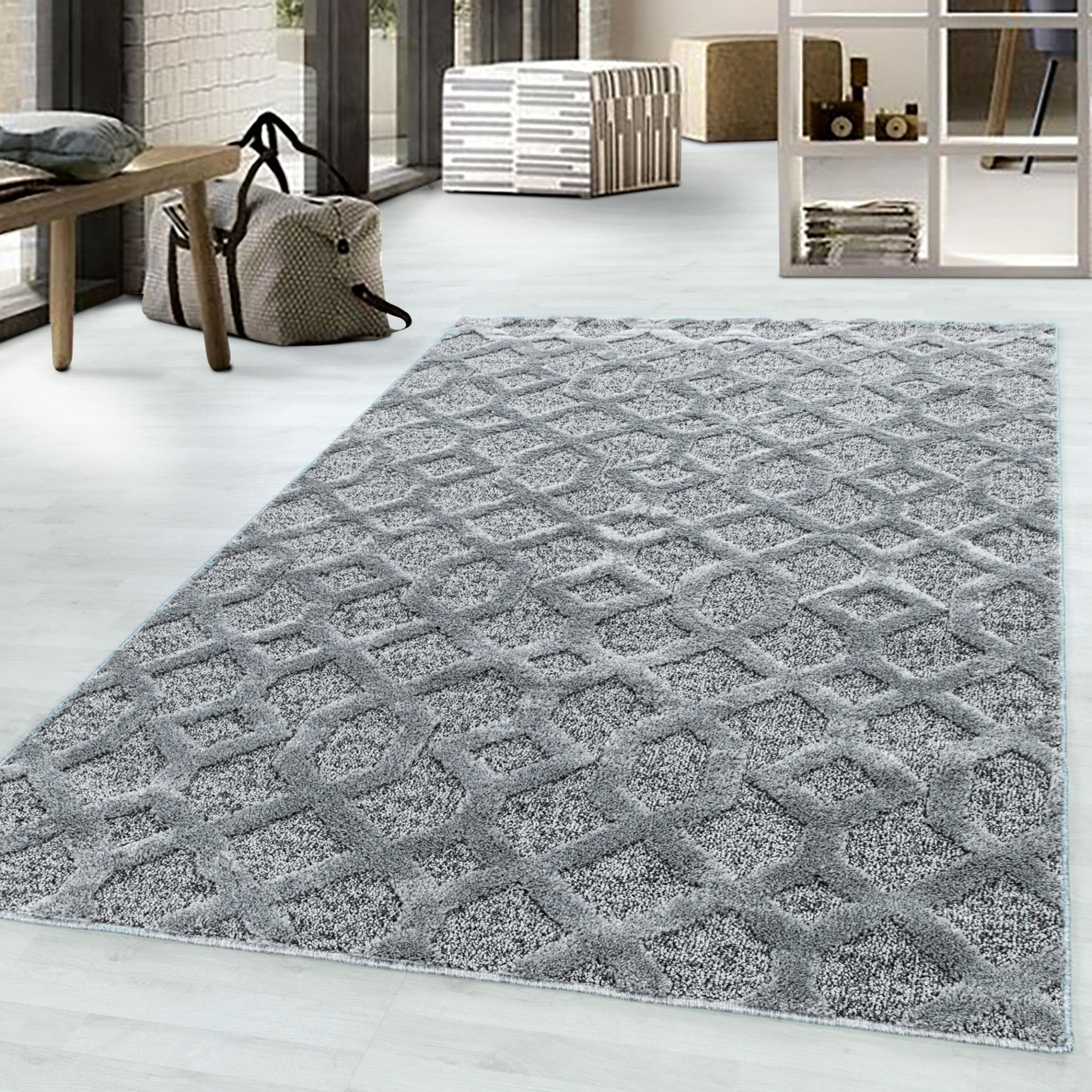 Ayyildiz Teppiche PISA 4702 Grau Polypropylen Webteppich