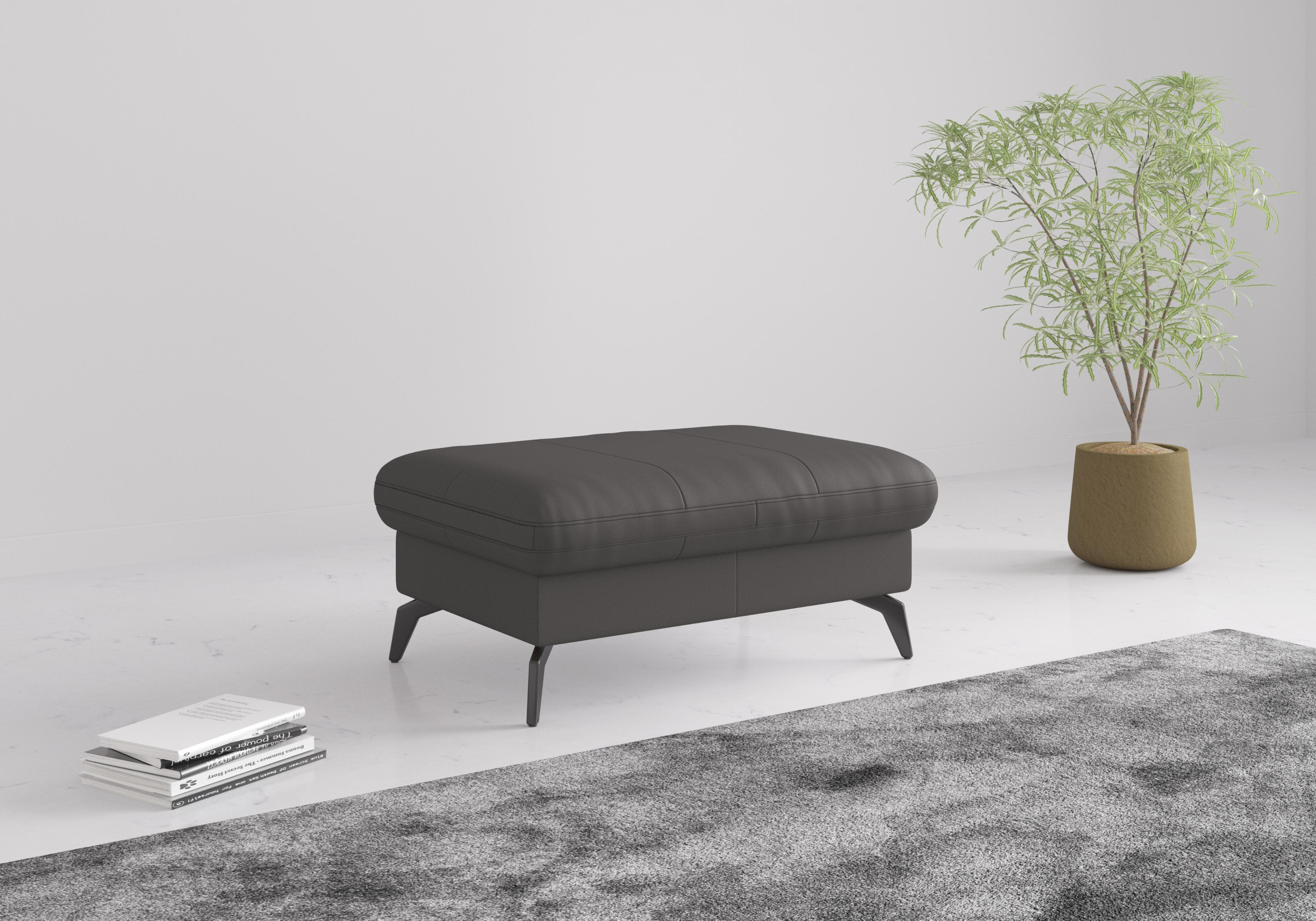 SIT & MORE Morris Polsterhocker mit Stauraum in Braun