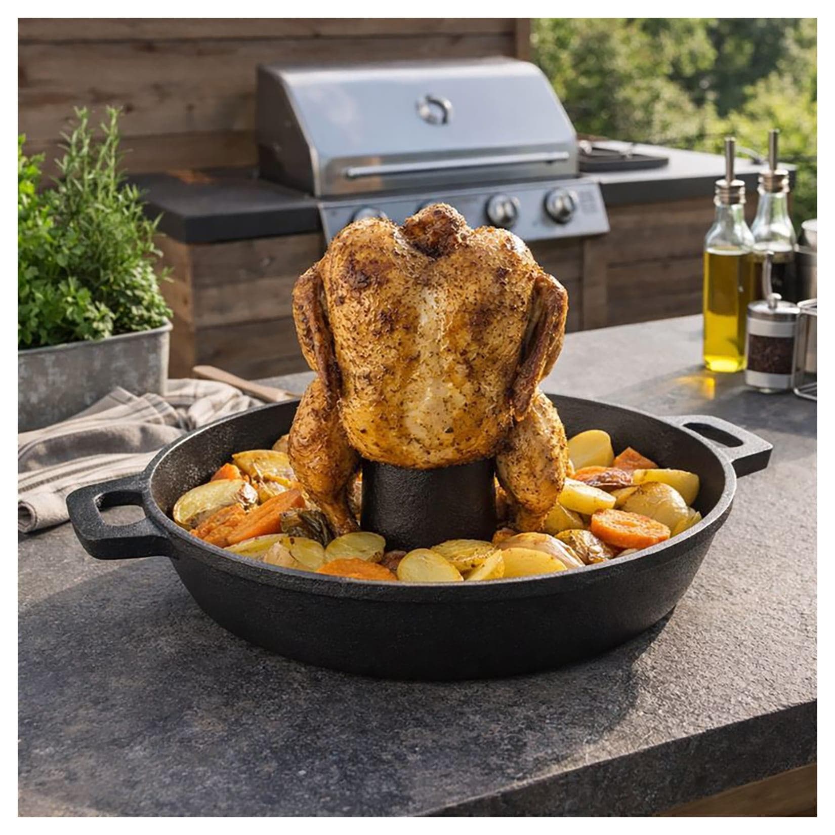 Neuetischkultur Hähnchenbräter Hähnchengriller Guss