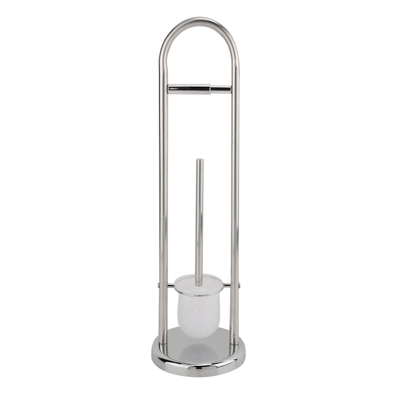 HTI-Living WC Garnitur Edelstahl Freistehend mit Rollenhalter