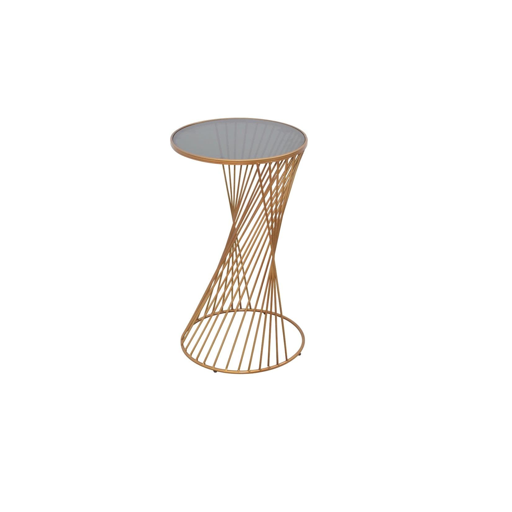 möbel direkt online Beistelltisch Serena - 5-tlg. Set Gold/Schwarz Glas