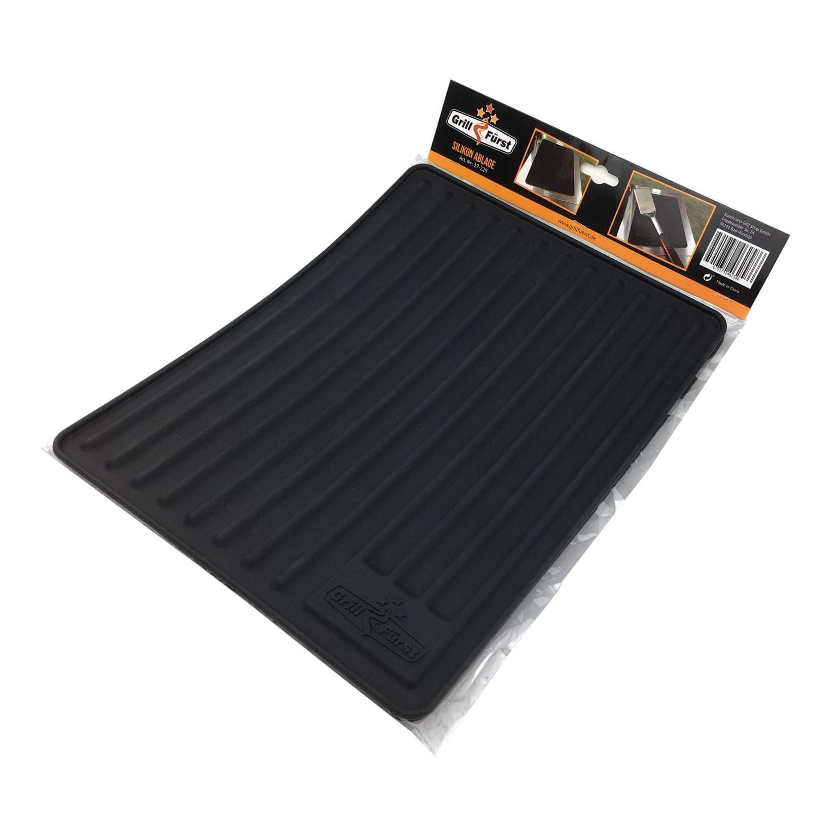 Grillfürst Besteckablage Silikon Schwarz 35x28cm
