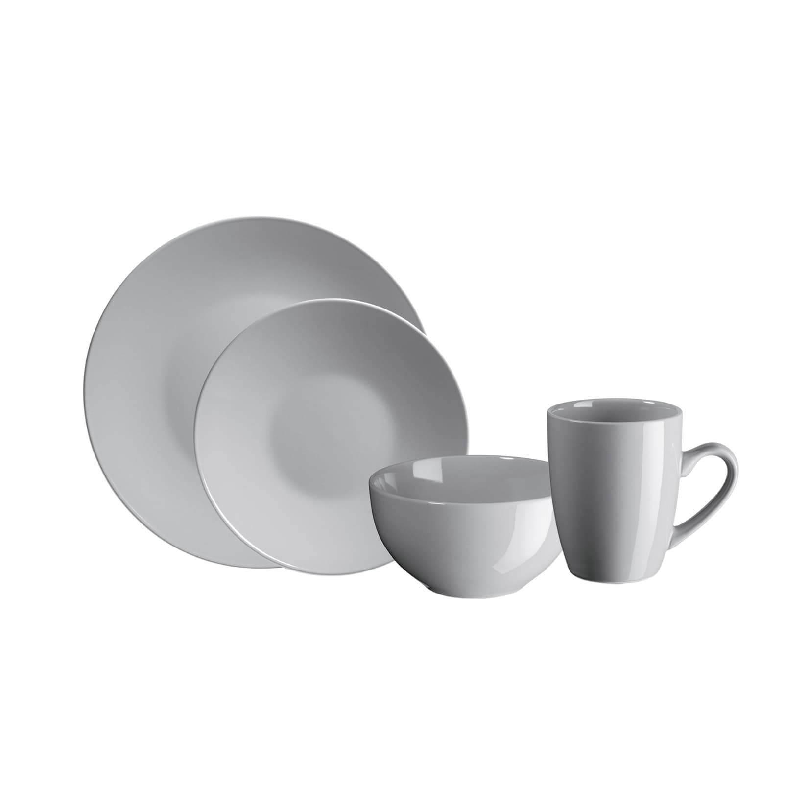 neuetischkultur Kombiservice 16-teilig Grau Pastell Steinzeug