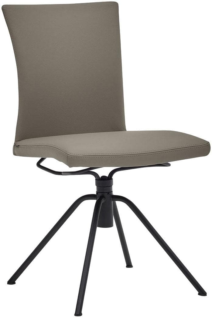 MUSTERRING Helmond 6700 Polsterstuhl Echtleder Khaki Schwarz