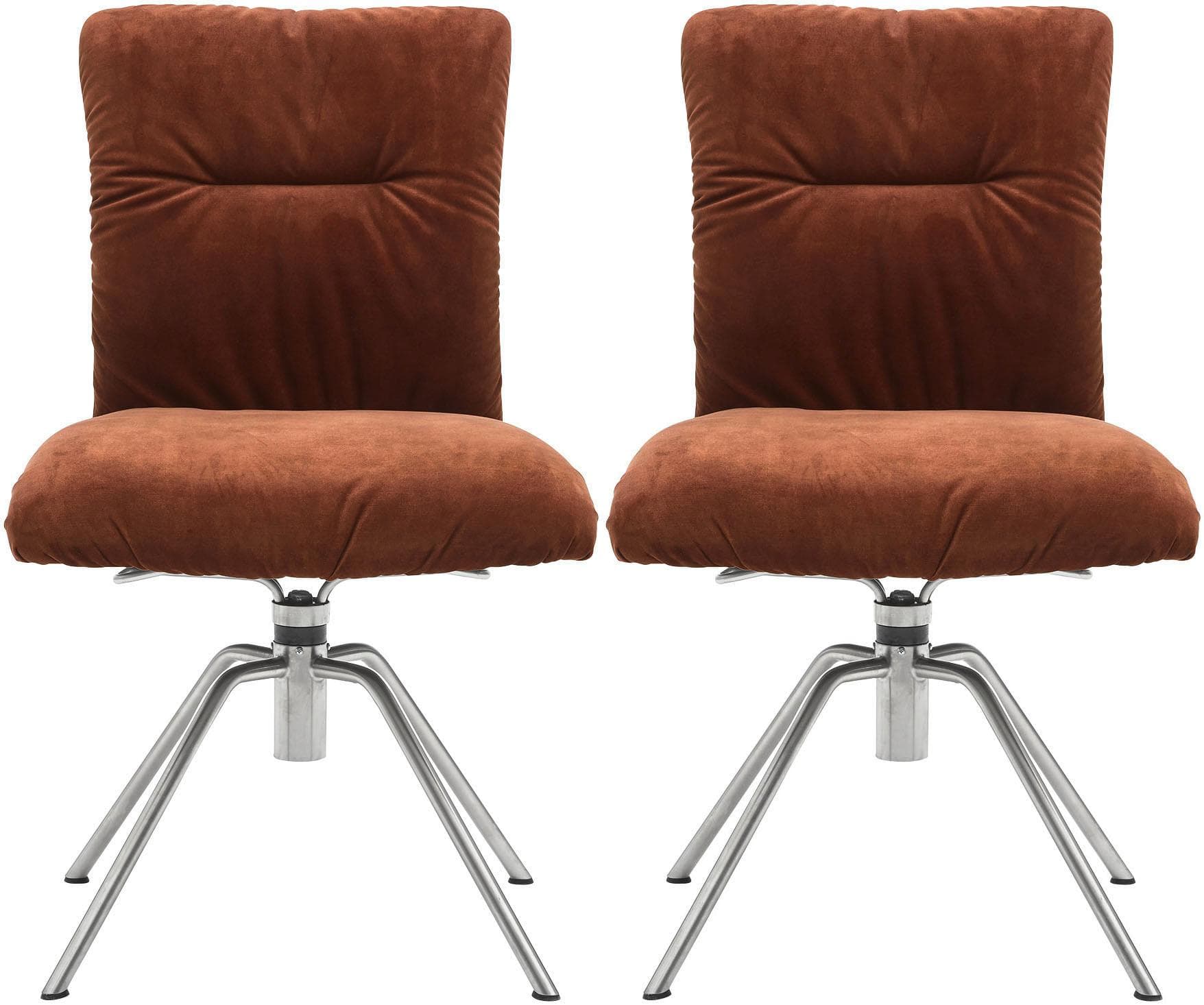 MUSTERRING Helmond 6600 Polsterstuhl copper silber mit Drehfunktion