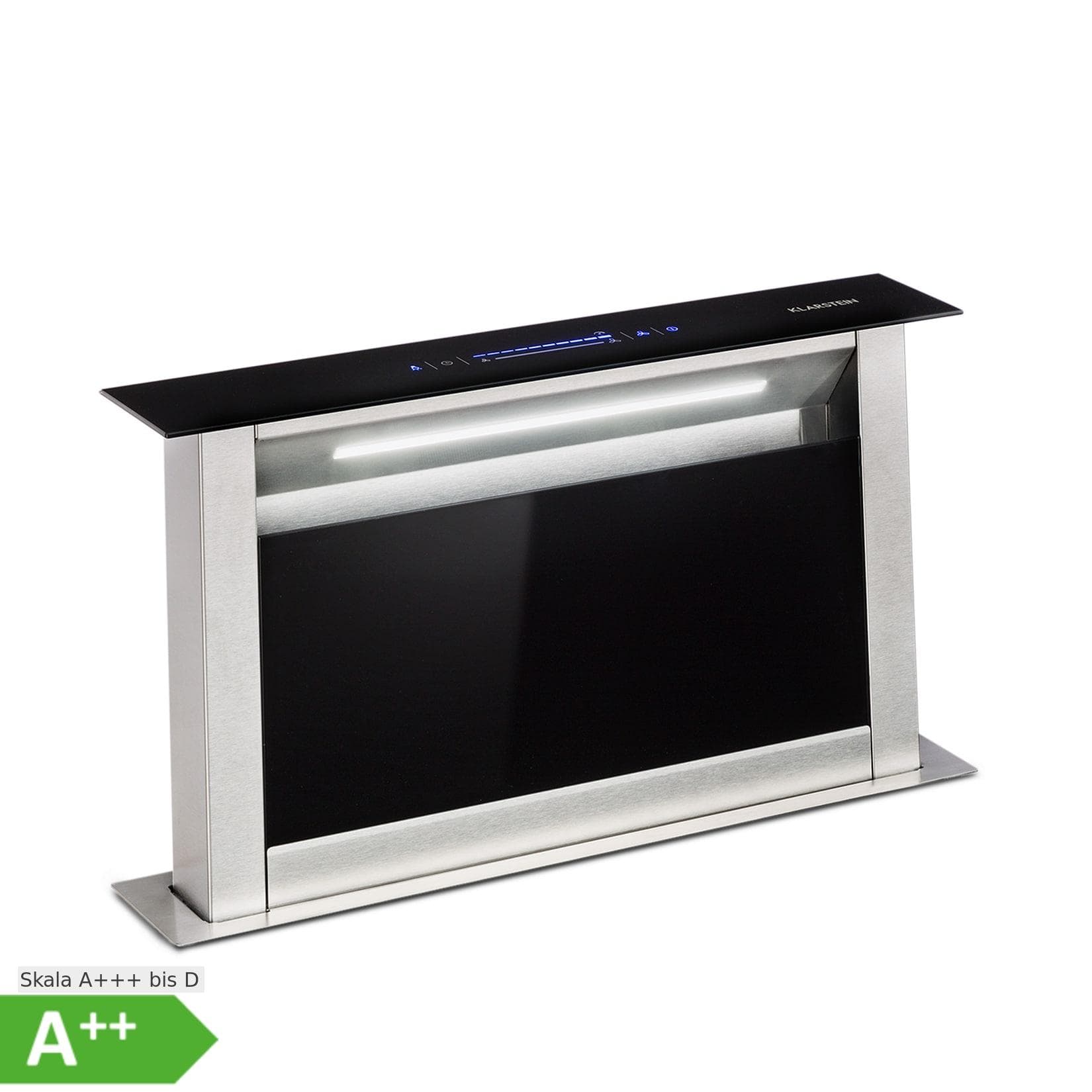 Klarstein Royal Flush Eco Dunstabzugshaube 60 cm Schwarz LED-Beleuchtung